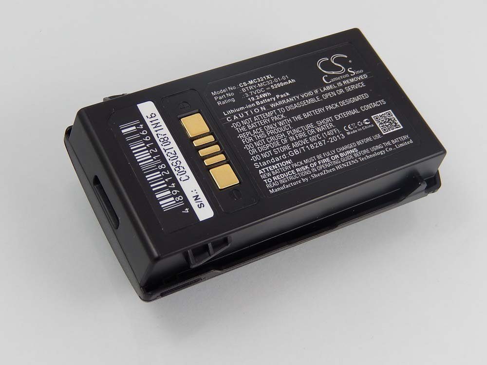 vhbw kompatibel mit Motorola Symbol MC3200, MC32N0 Akku Li-Ion 5200 mAh (3,7 V)
