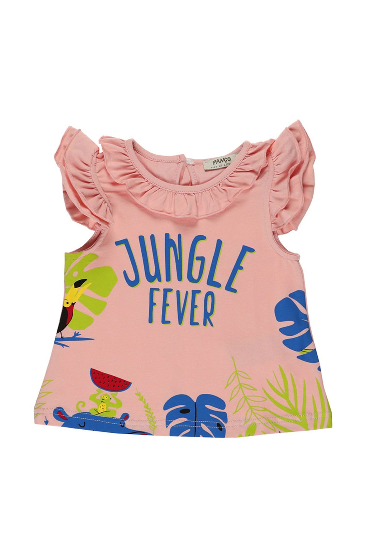 T-Shirt Baby Mädchen T-Shirt mit gerafften Ärmeln und Kragen