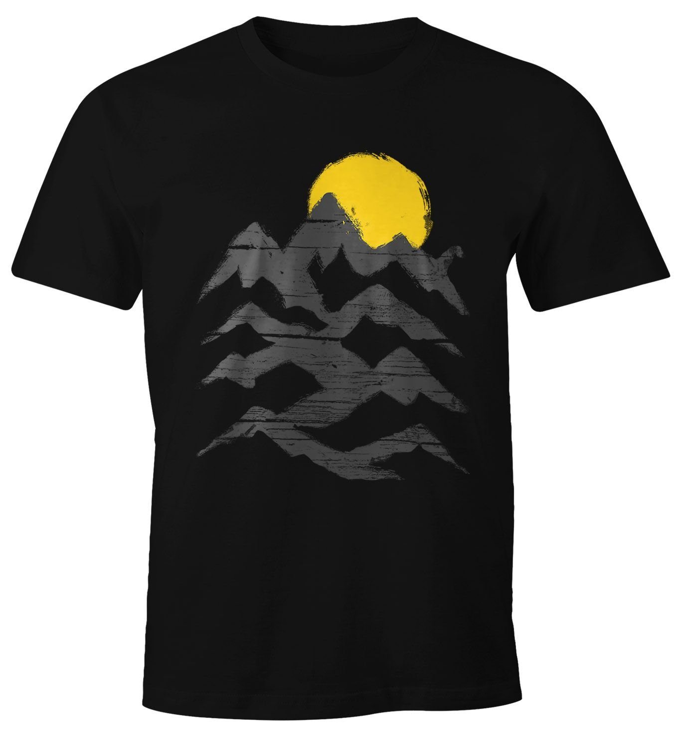 MoonWorks Print-Shirt Wandern Herren T-Shirt Berge günstig online kaufen
