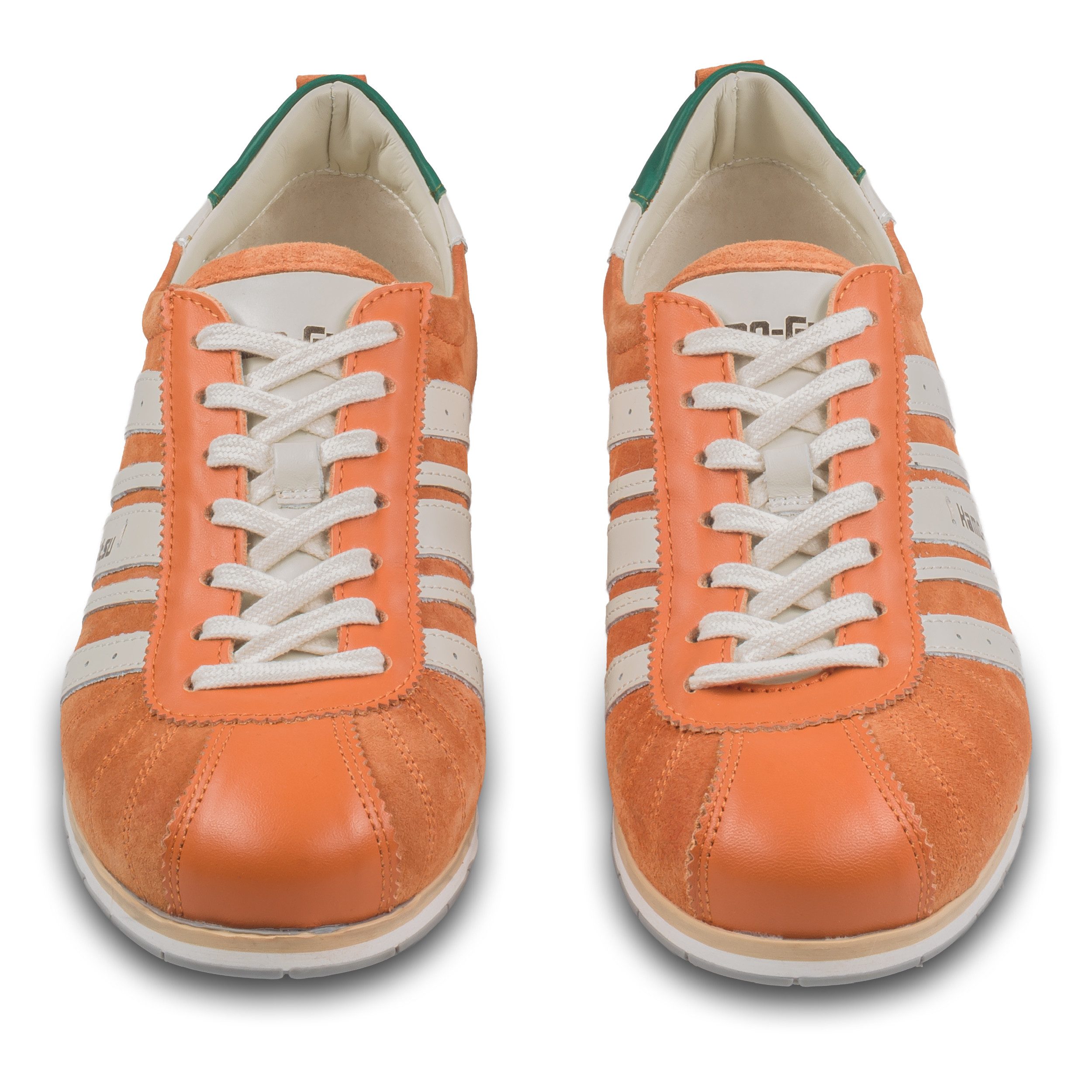 Kamo-Gutsu Sneaker Herren Orange / Weiß, Wildleder (TIFO-046 arancio), Italien Sneaker Handgefertigt in Italien
