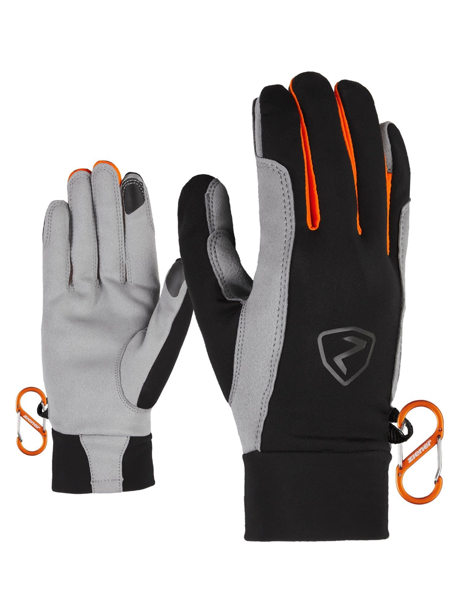 - Orange Accessoires Ziener Fleecehandschuhe Ziener New Touch Black Glove Gusty