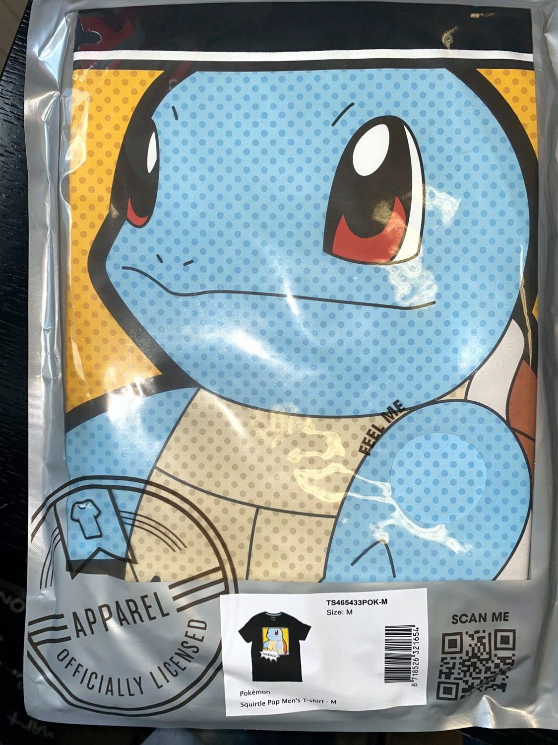 XXL + Pop POKÉMON M Pokemon Erwachsene S Gr. Herren XL Squirtle Jugendliche T-Shirt Nintendo Schwarz T-Shirt L