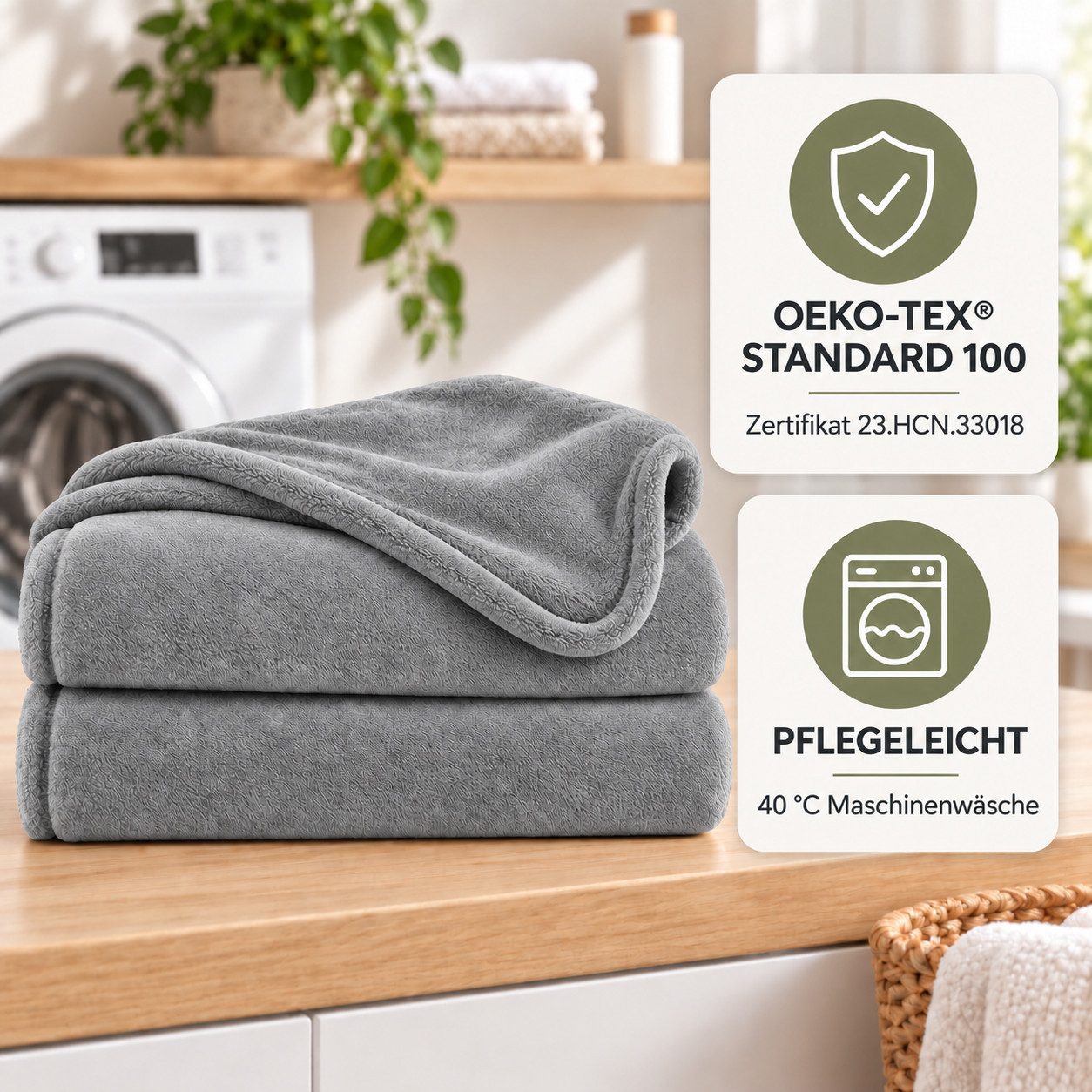 Wohndecke Flauschige Kuscheldecke, Oeko-TEX Zertifiziert, Komfortec, Super Weiche Fleecedecke