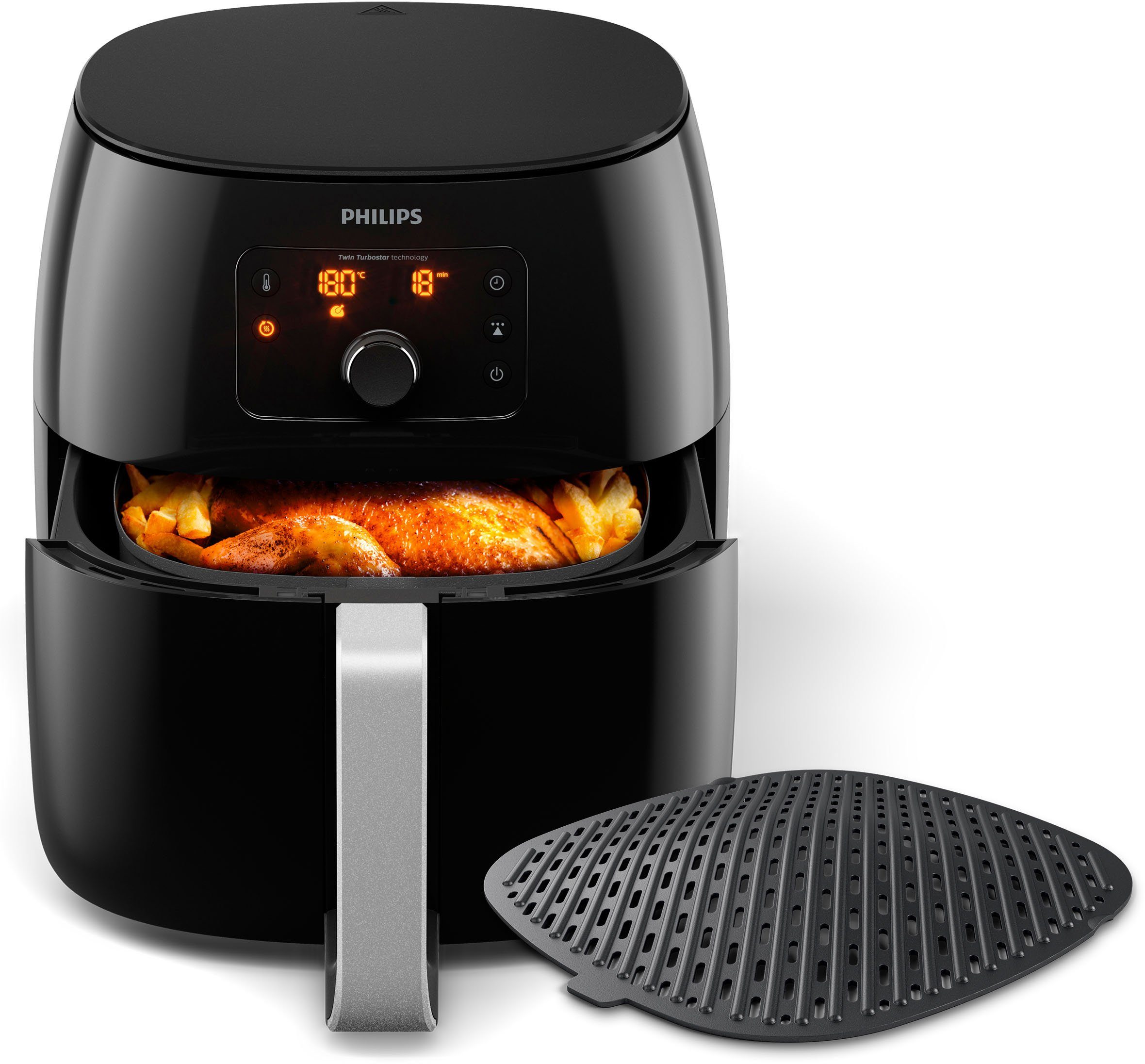 Philips Heißluftfritteuse Airfryer XXL HD9654/90, 2225 W, Fassungsvermögen  1,4 kg, inkl. Grilleinsatz im Wert