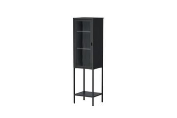 ebuy24 Vitrine Misha Vitrinenschrank 1 Tür, 4 Ablagen, schwarz.