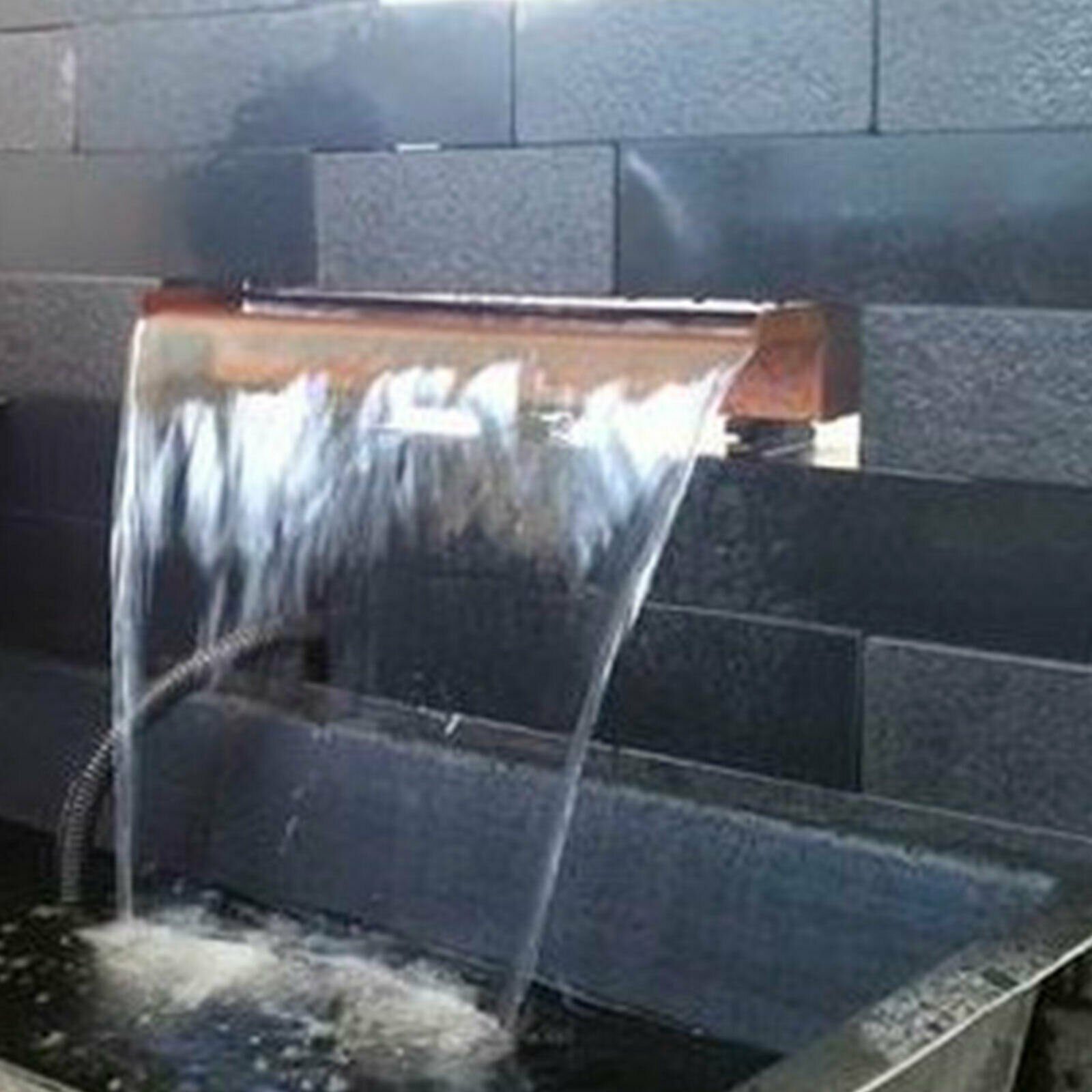 Jürgen Bocker - Gartenambiente Wasserfall Wasserfall 30 cm Cortenstahl incl. LED Sets erhältlich Wasserauslauf, 30,00 cm Breite