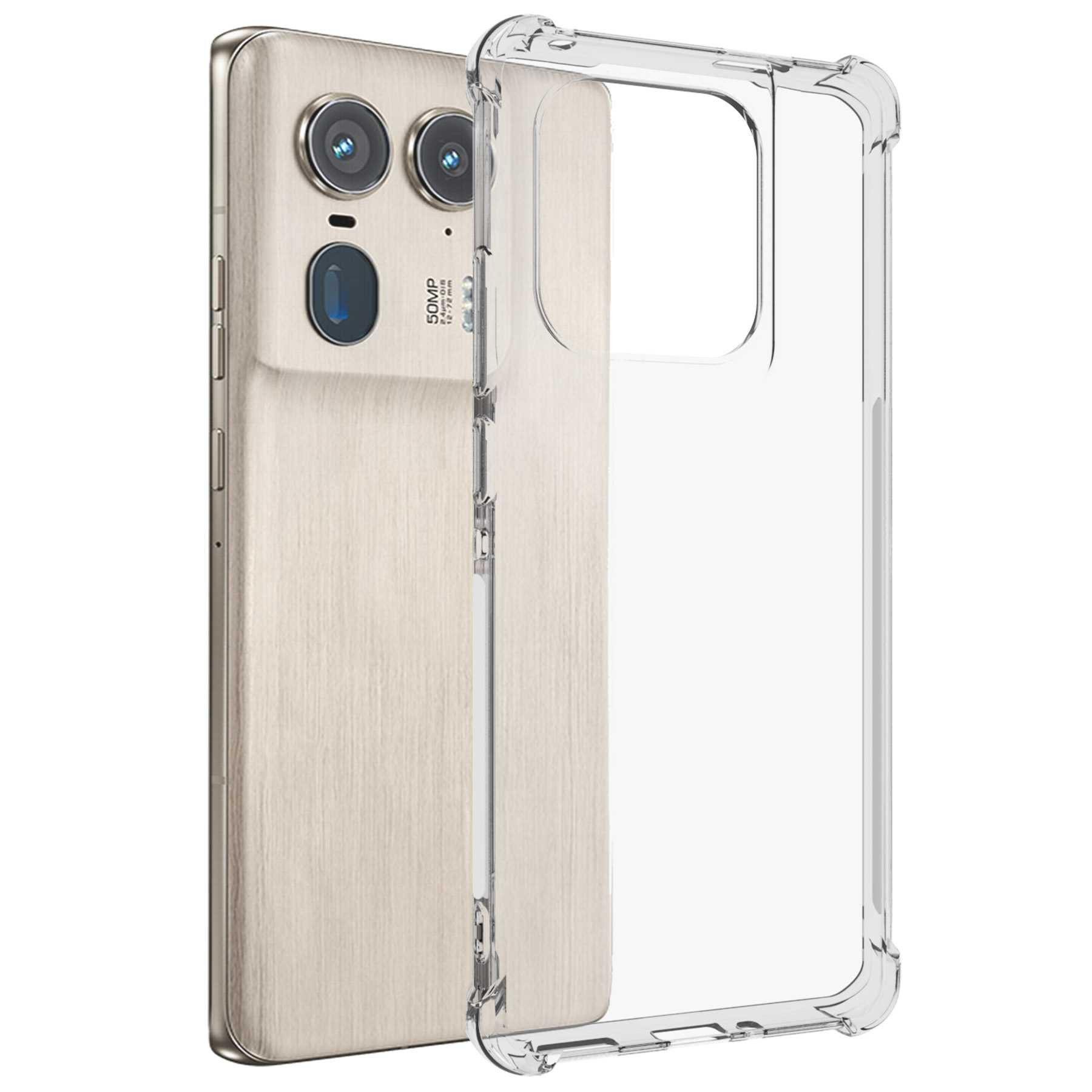 mtb more energy Smartphone-Hülle Clear Armor Case für Motorola Edge 50 Ultra 5G, Transparente TPU Schutzhülle Case Backcover mit Anti-Shock Verstärkung