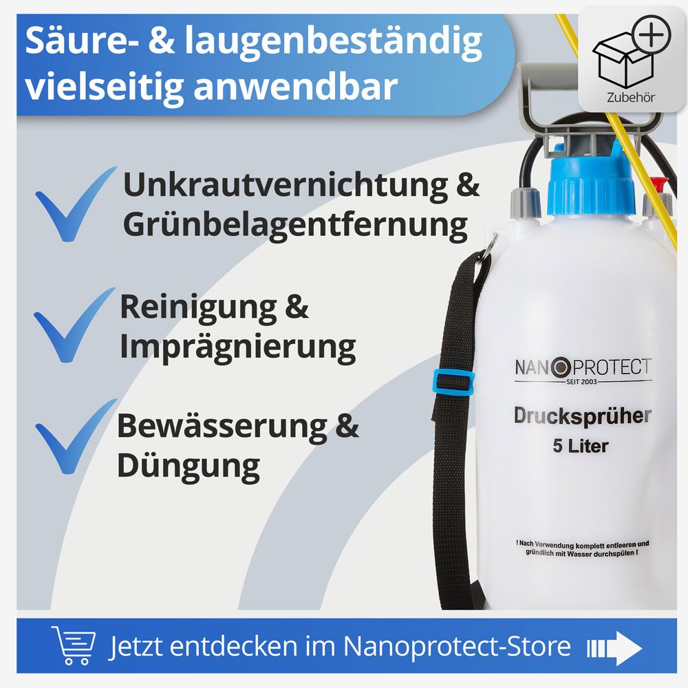 Nanoprotect Drucksprühgerät Drucksprüher - 5 Liter - Gartenspritze