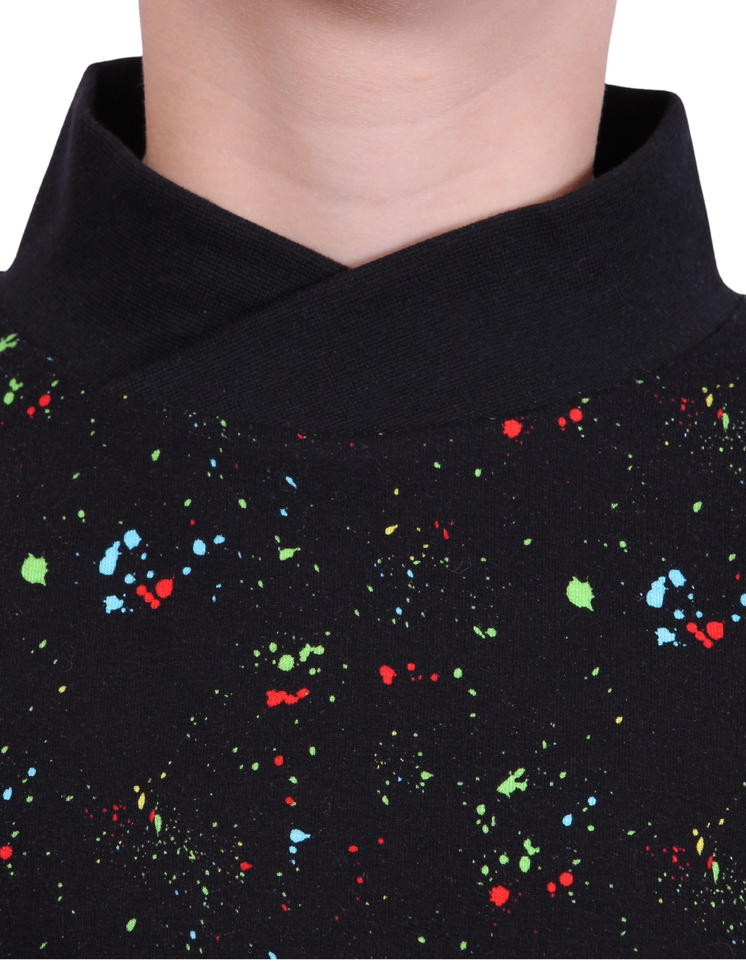 coolismo Sweater Kinder Sweatshirt Jungen Pullover mit farbigem Splash-Print Baumwolle, Made in Europa