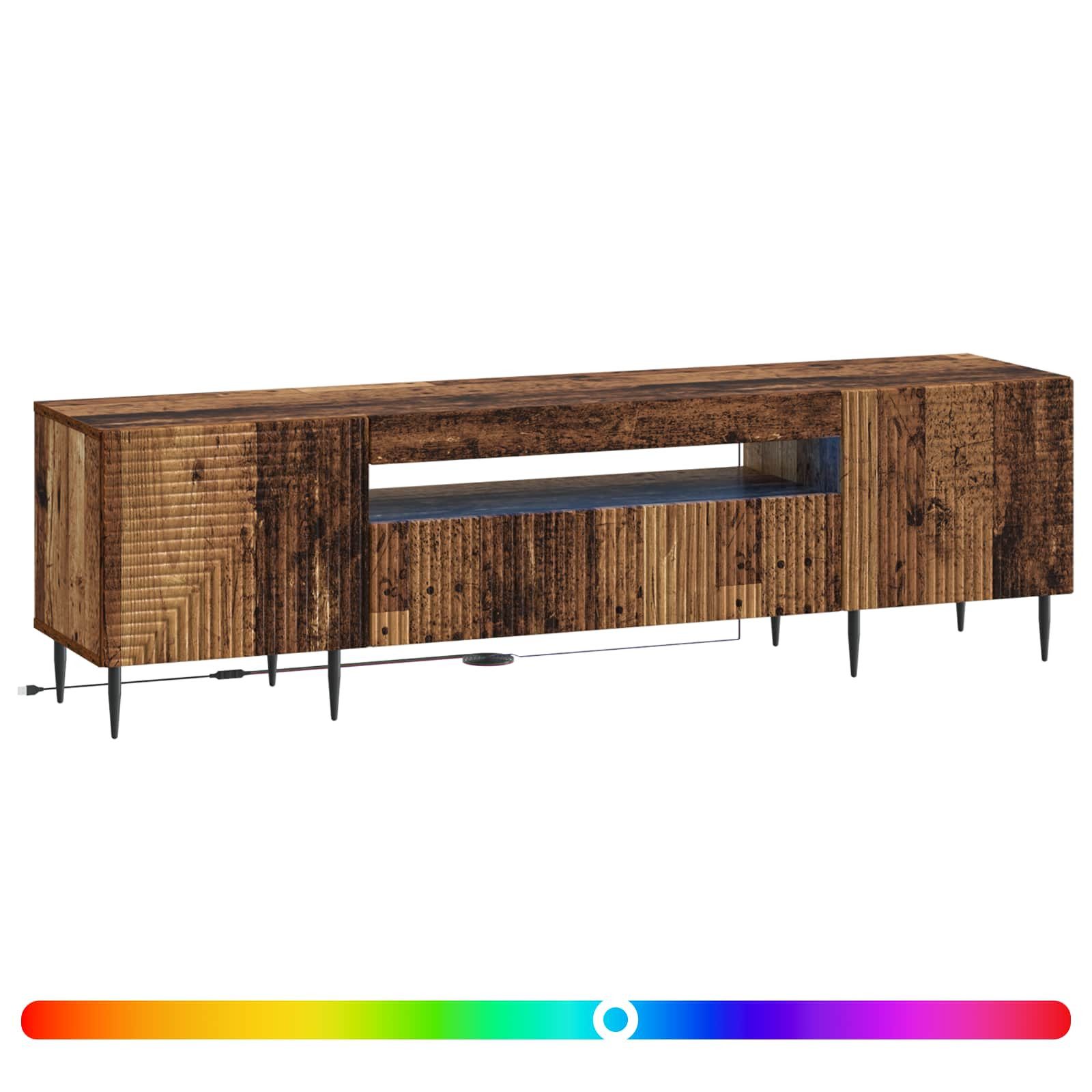 vidaXL TV-Schrank LED-TV-Schrank Altholz Holzwerkstoff