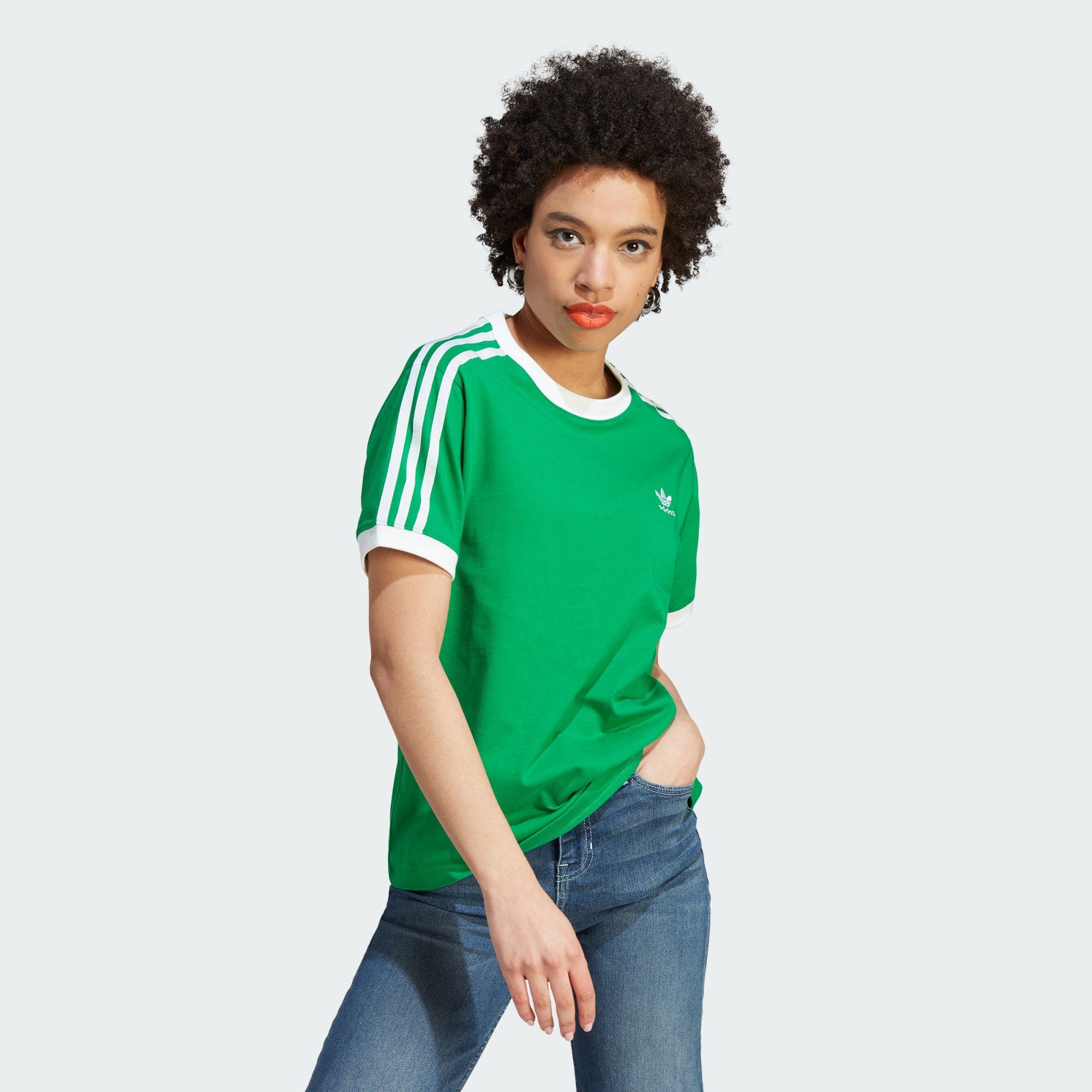 adidas Originals T-Shirt ADICOLOR CLASSICS 3-STREIFEN T-SHIRT Green