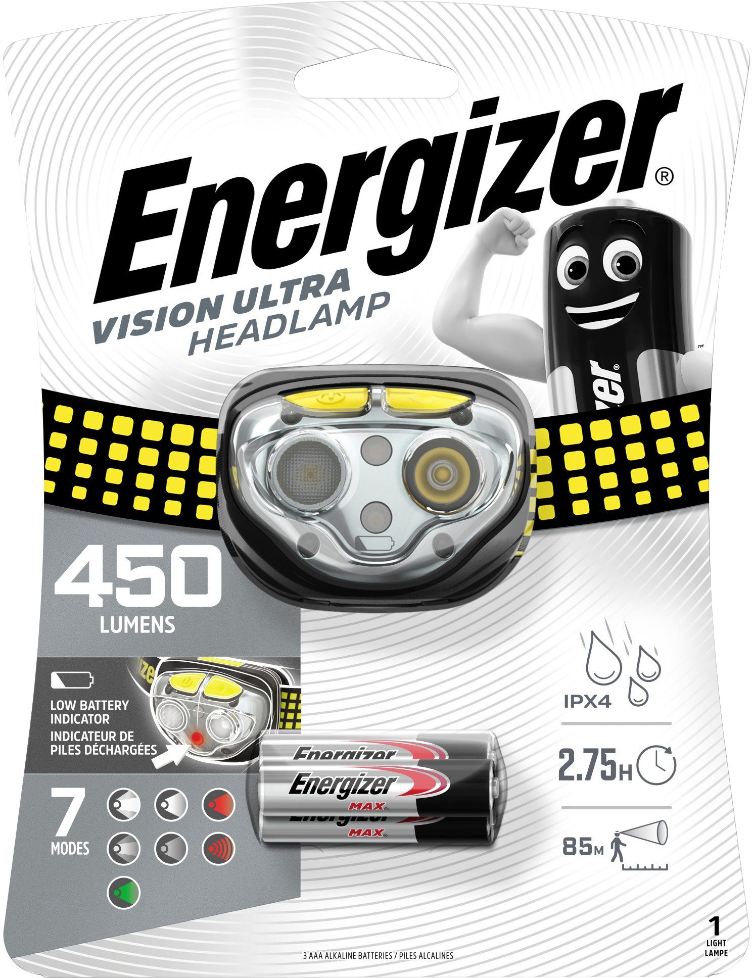 Energizer Ultra Lumen LED Stirnlampe 450 Vision