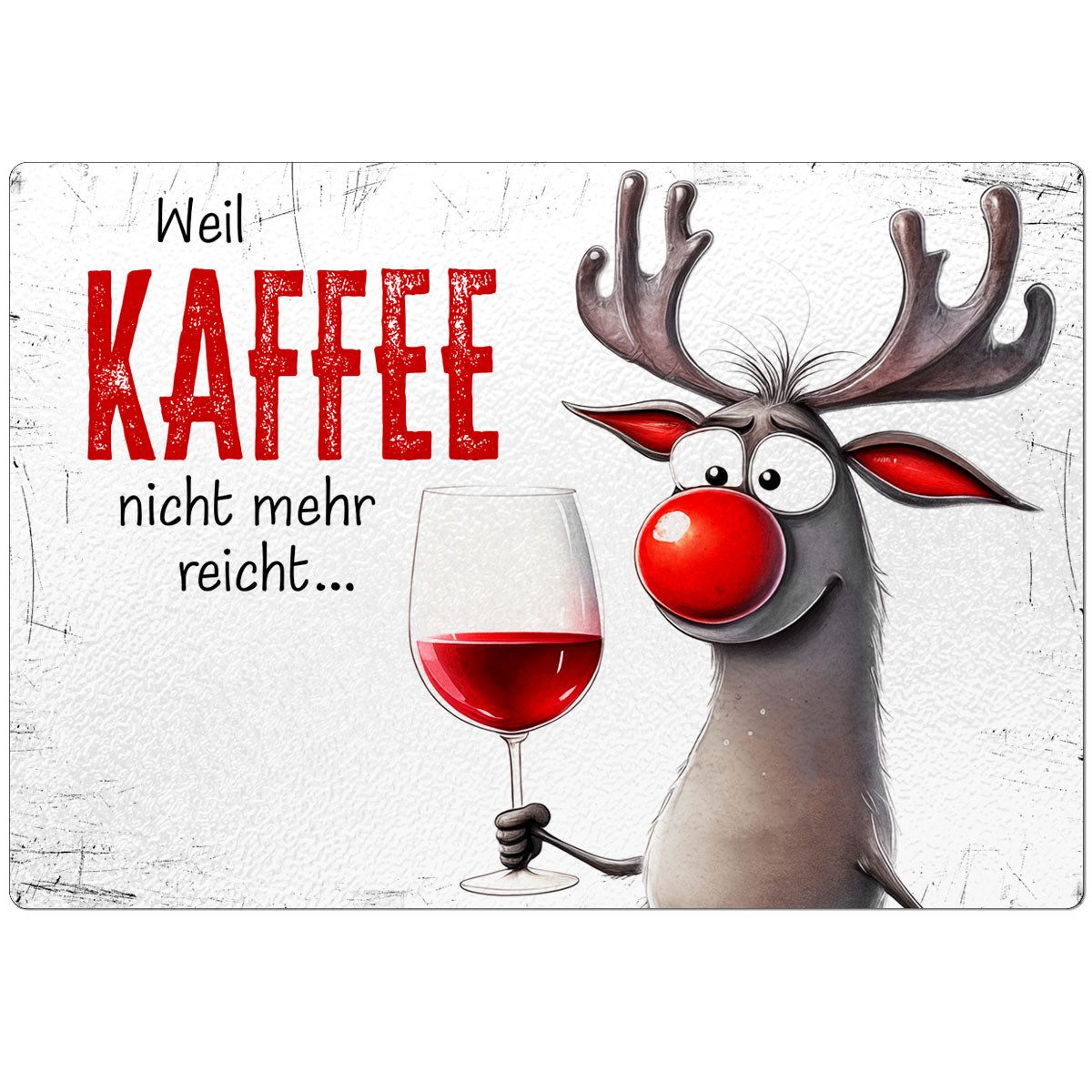Frühstücksbrett KAFFEE REICHT NICHT - Glasschneidebrett mit Motiv, Frühstücksbrettchen