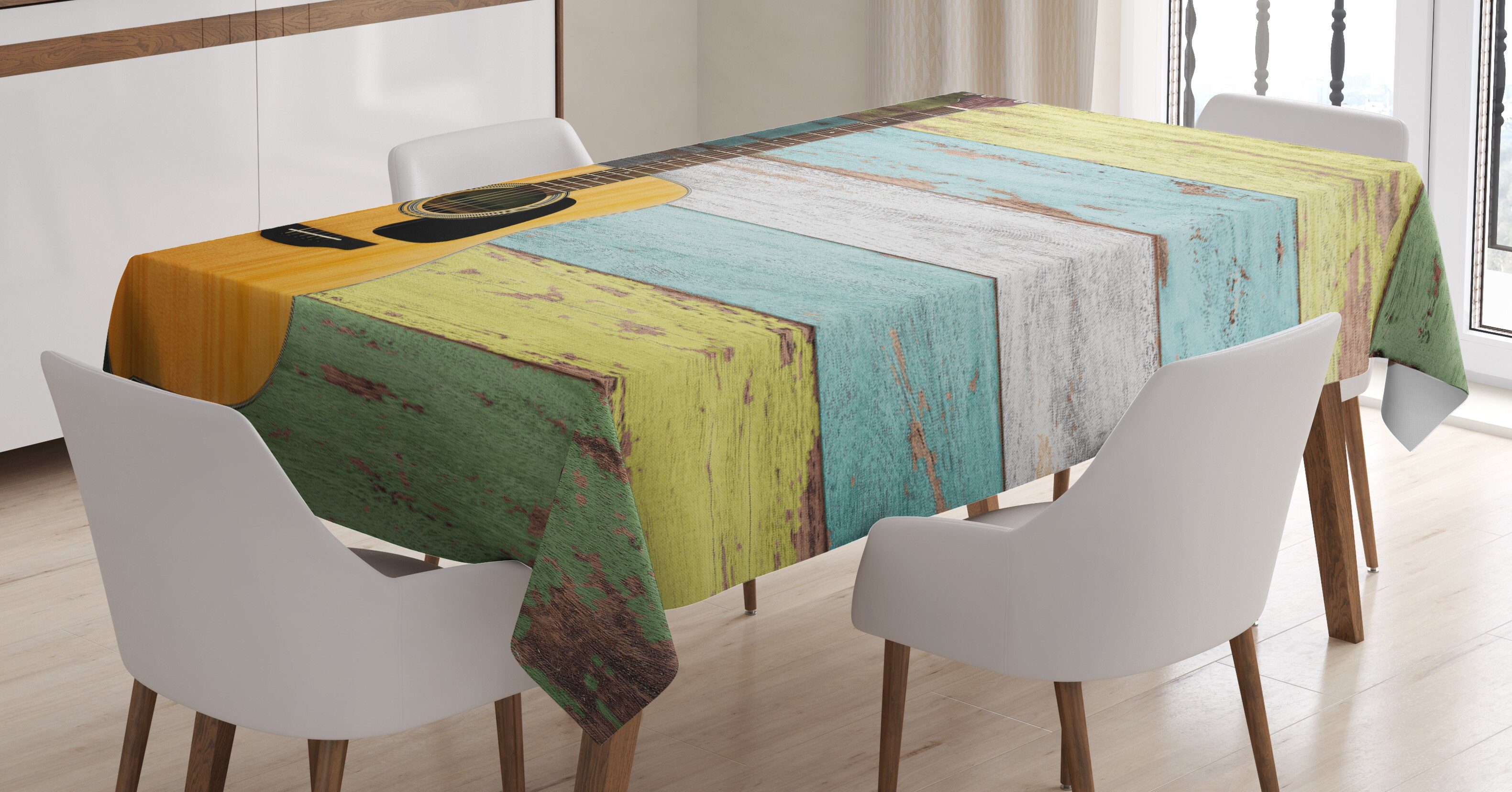 Holzbohlen Tischdecke Rustikal Für Abakuhaus Waschbar Bereich Außen Im geeignet von Farbfest den Klare Musik Alter Farben,