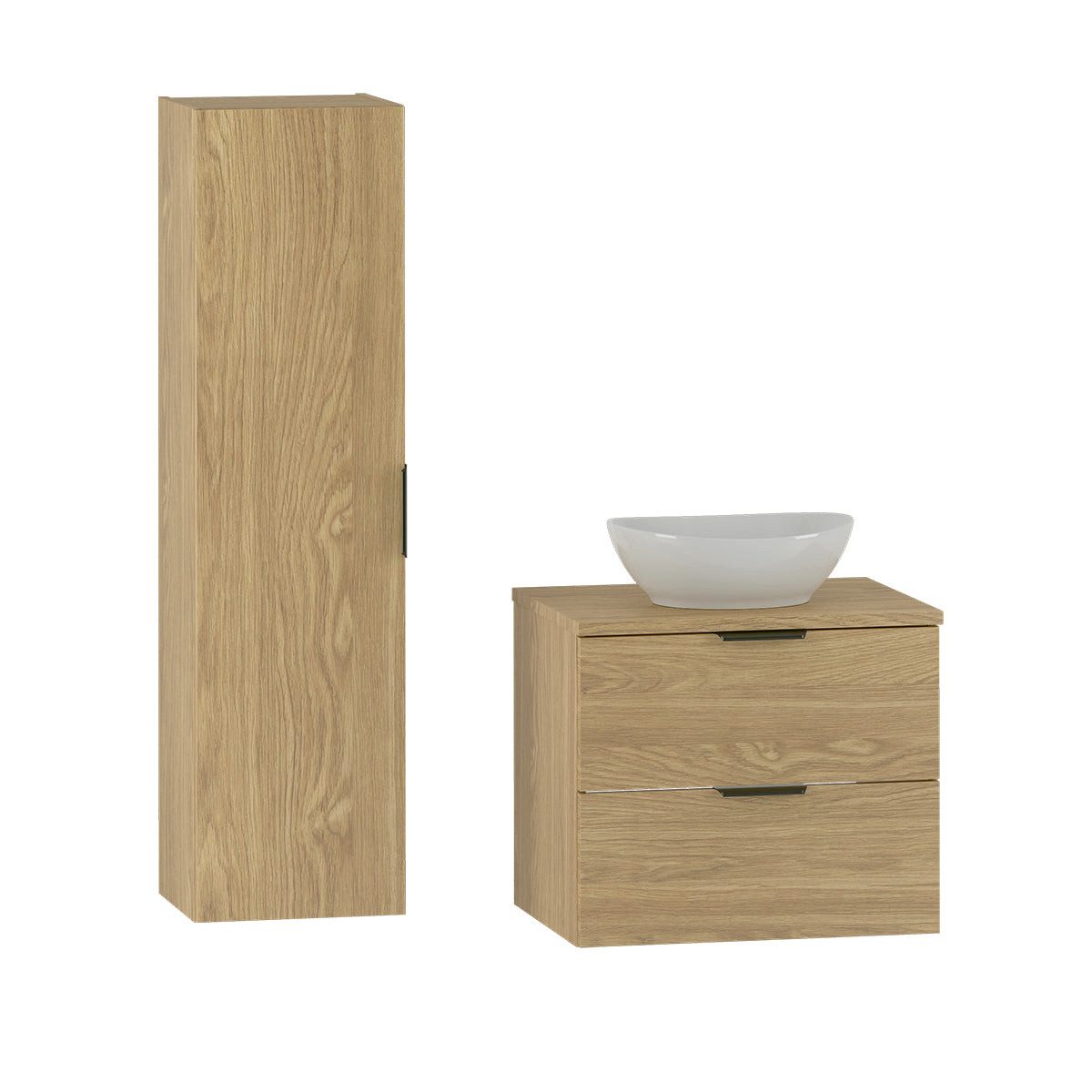 Petits-meubles Badmöbel-Set Astrid, (60.6 cm mit Säule)