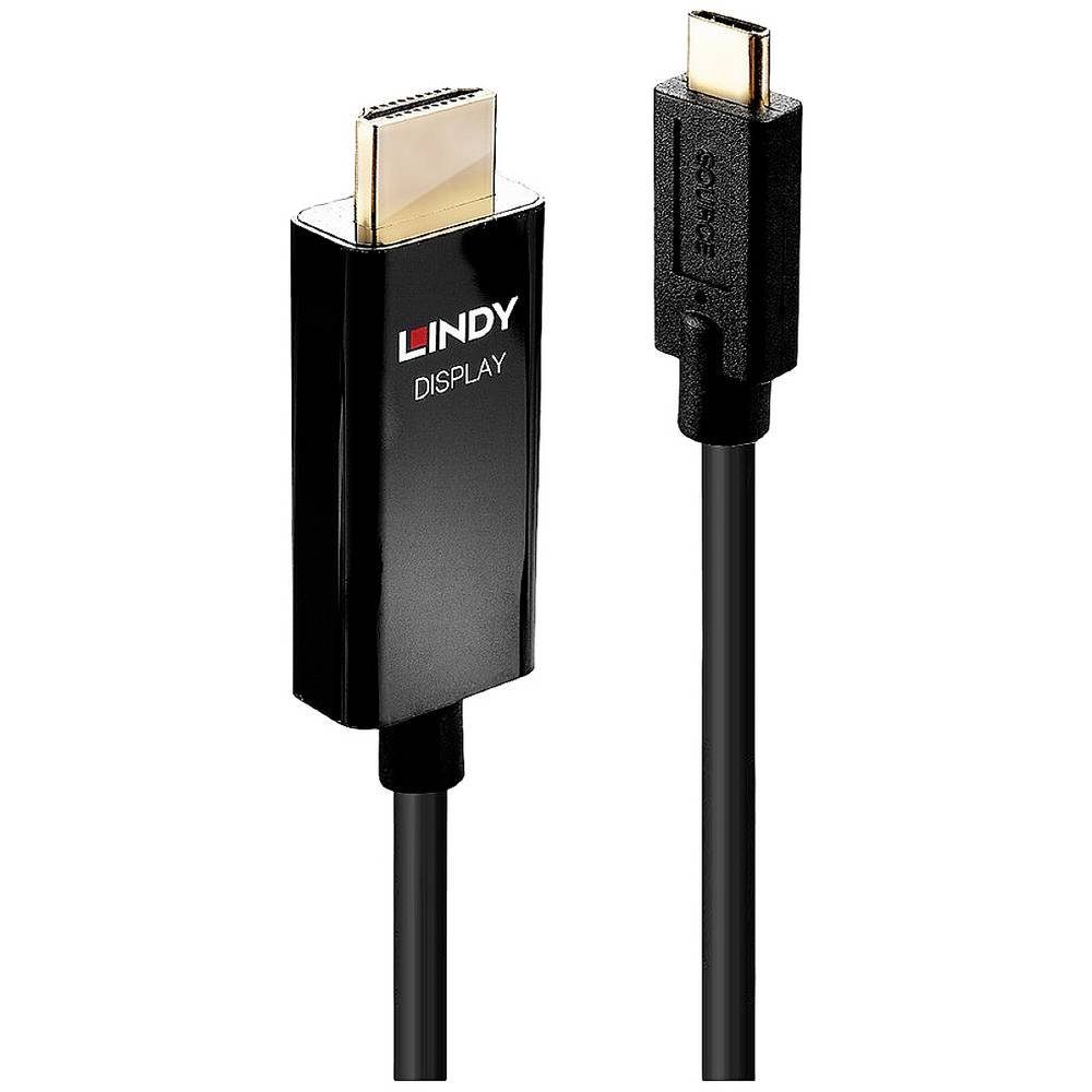 Lindy Videokabel-Adapter 2 m USB Typ-C HDMI Typ A (Standard 43292 HDMI-Kabel, 4K UHD