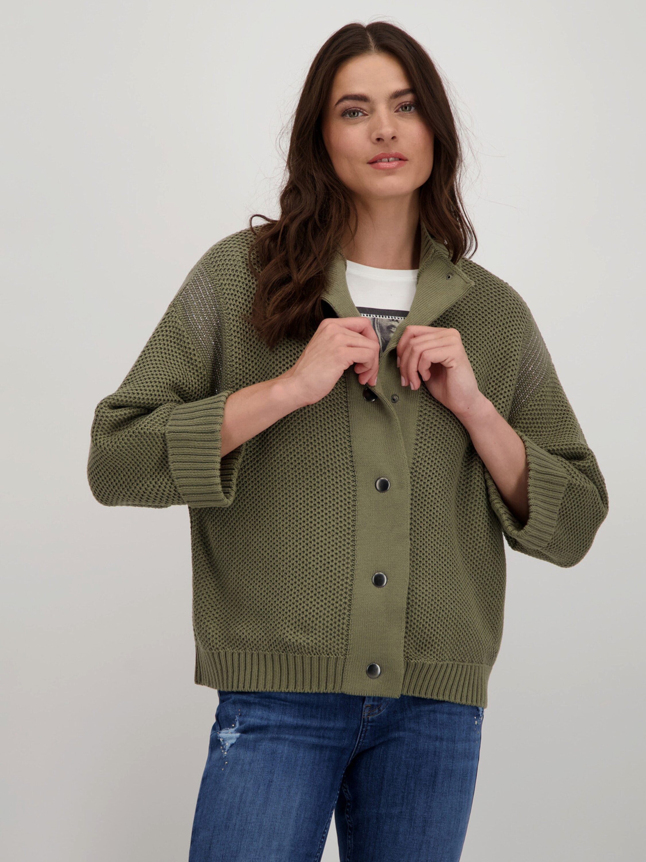 Monari Strickjacke (1-tlg) Plain/ohne Details