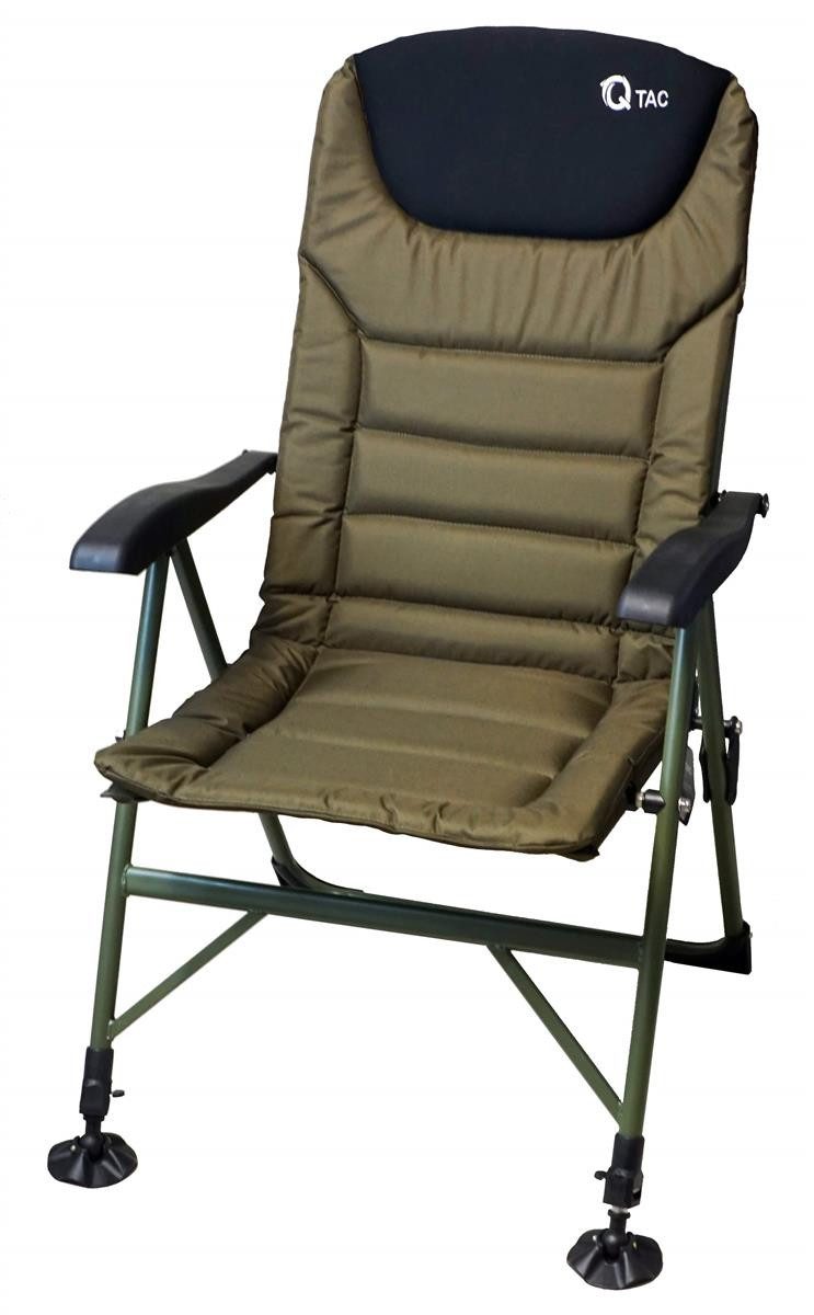 Angelstuhl Q-TAC Stuhl Angelstuhl Deluxe mit Armlehnen Campingstuhl Klappstuhl