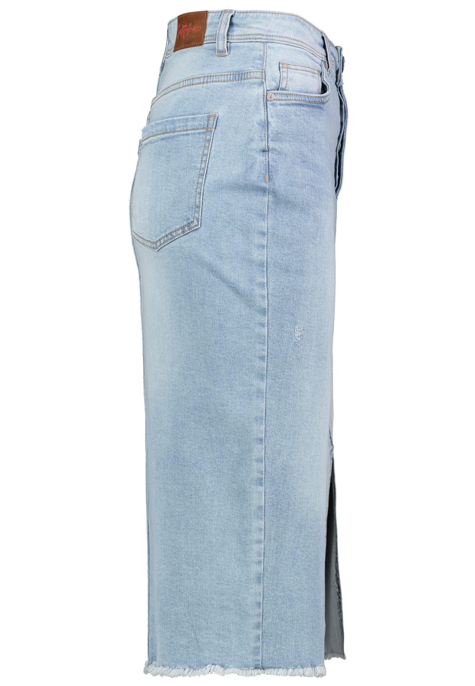 SUBLEVEL Jeansrock Damen Jeans rock Rock MAXI Lange Rock Denim Stretch Vintage Used-Look – Bild 3 von 5