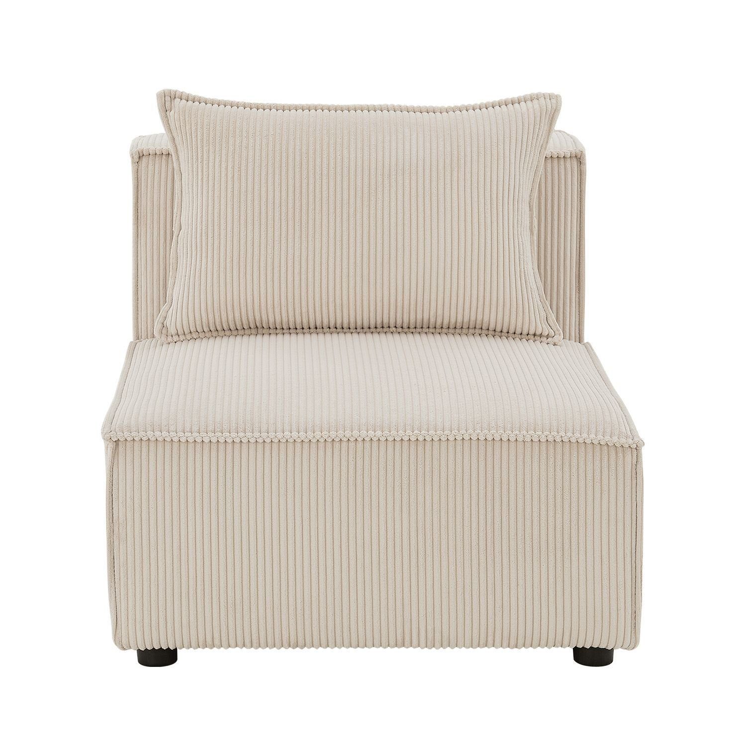 Juskys Sofa Domas, Mittelsofa mit Kissen, günstig online kaufen
