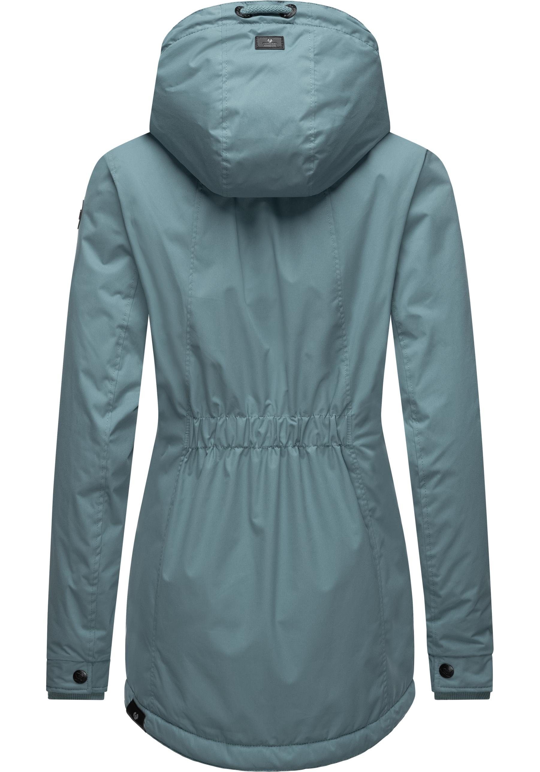 Ragwear Winterjacke Zuzka Winter Wasserdichter Winterparka mit Teddyfleece Innenfutter