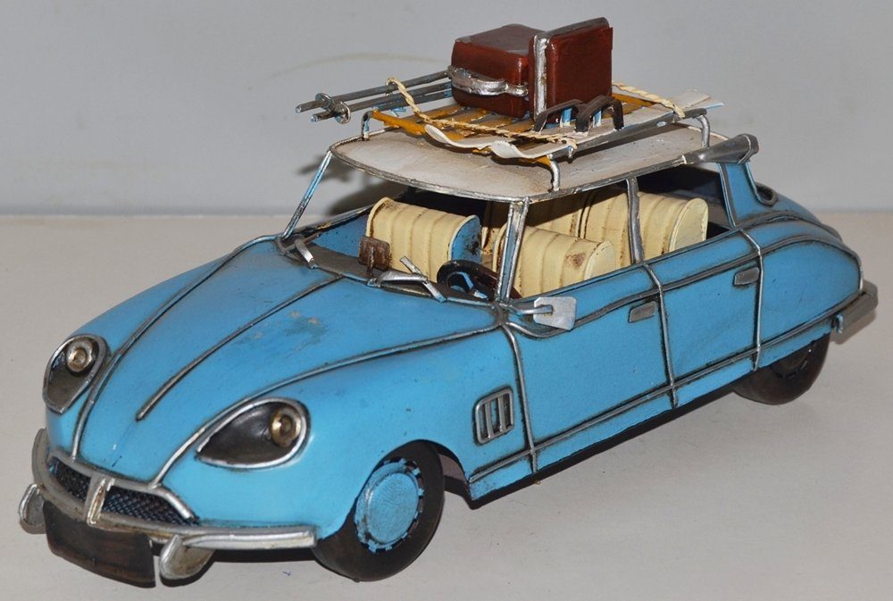 Modellauto Blechauto Modellauto Oldtimer Citroen DS 19 mit Dachgepäck L 31 cm