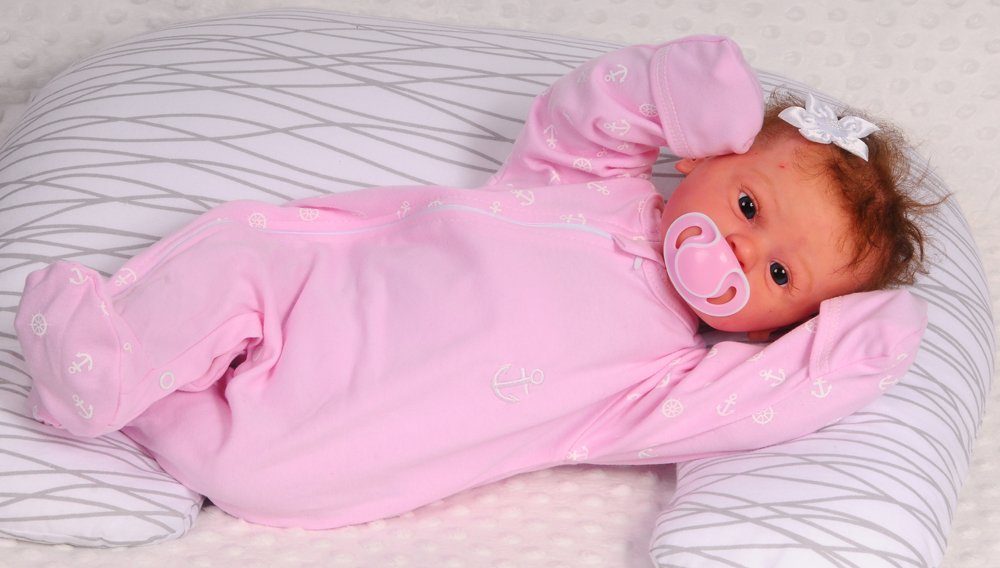 und Baby mit Overall La Strampler Schlafanzug Kratzschutz Bortini Reißverschluss Strampler