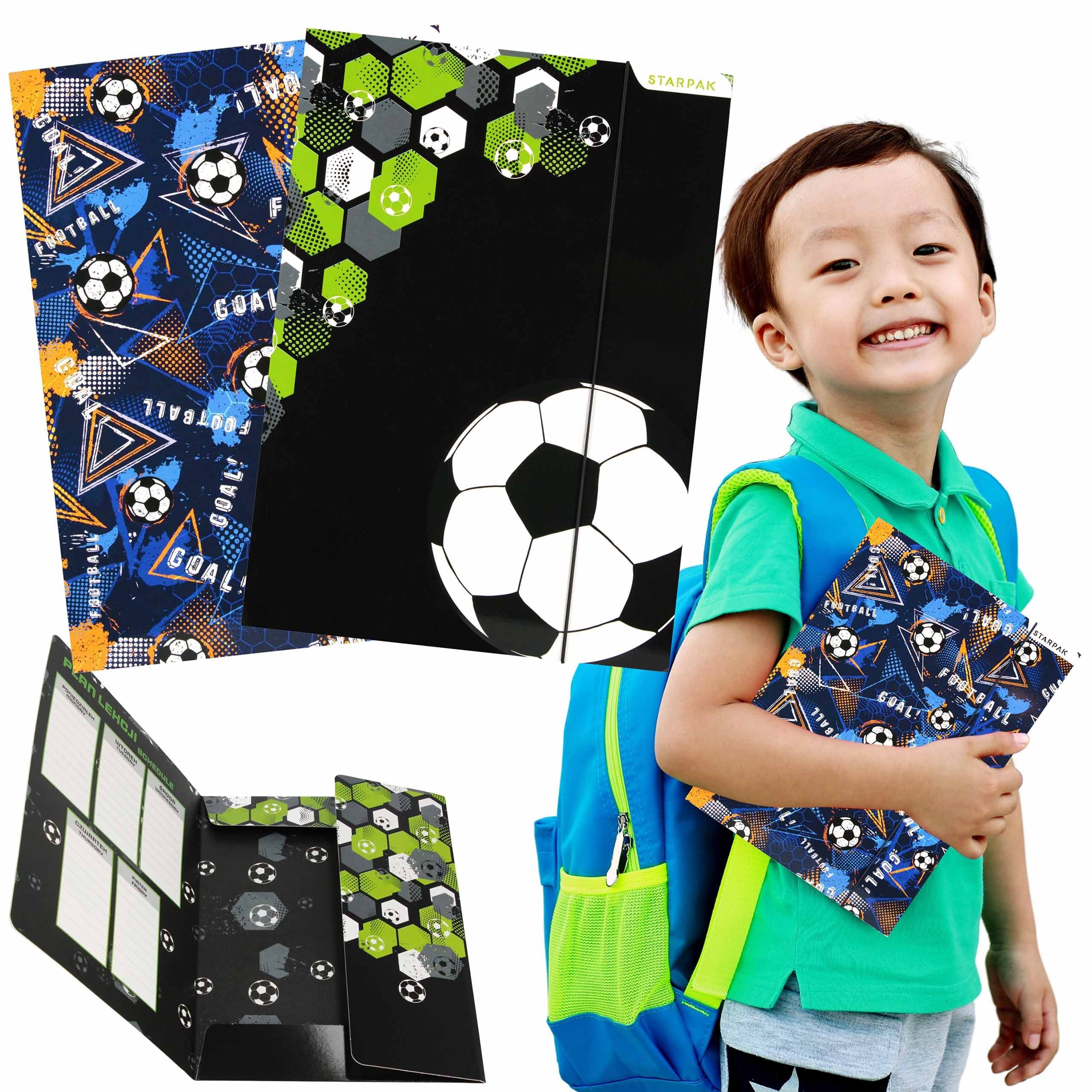 Starpak Organisationsmappe Fußball A4 Sammelmappe laminiert mit Gummizug STARPAK