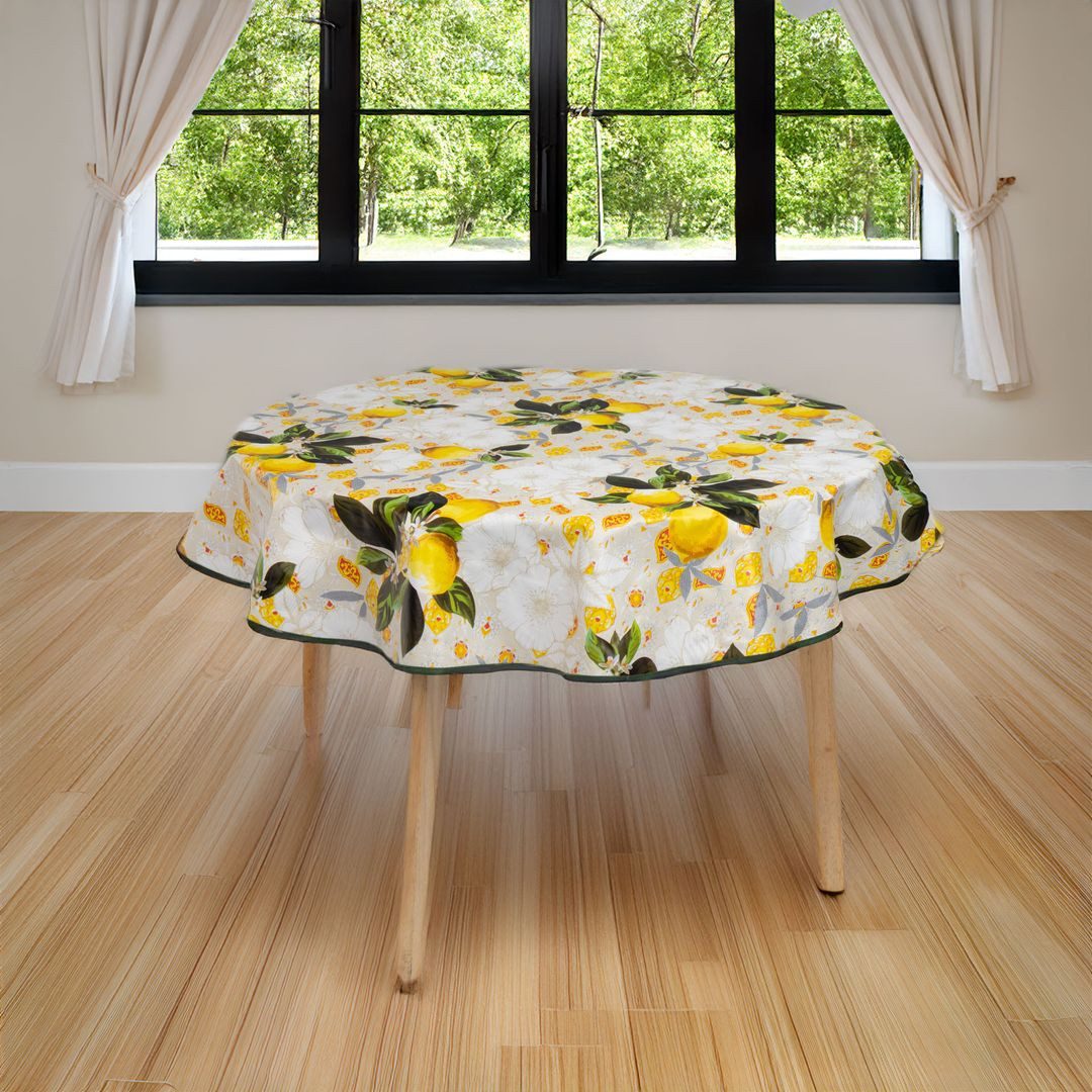 laro Tischdecke laro 140cm runde Wachstuchtischdecke mit Saum-Eingefasst – Bild 3 von 5