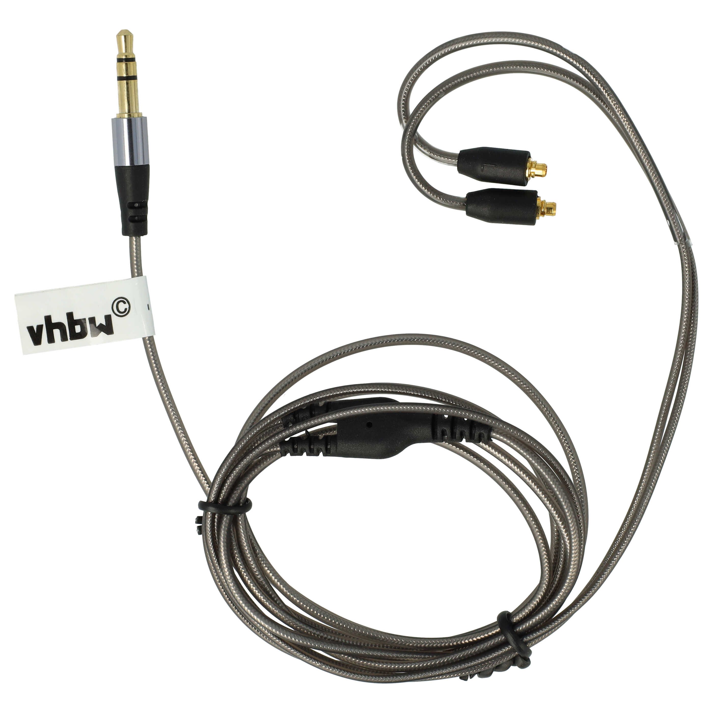 vhbw passend für Shure SE846, SE535, SE425, SE315, SE215 Kopfhörer Audio-Kabel, (120 cm), Hochwertiges Verbindungskabel für Kopfhörer, Anschlüsse: 1x 3,5 mm