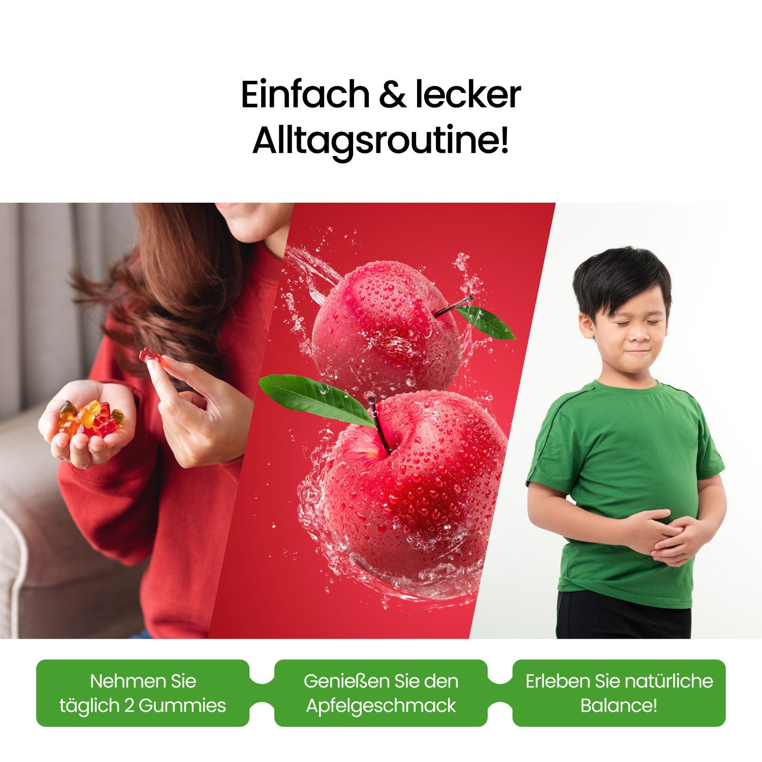Gummily® Tummy Gummibärchen mit präbiotischen Ballaststoff Gummibärchen, 180 g
