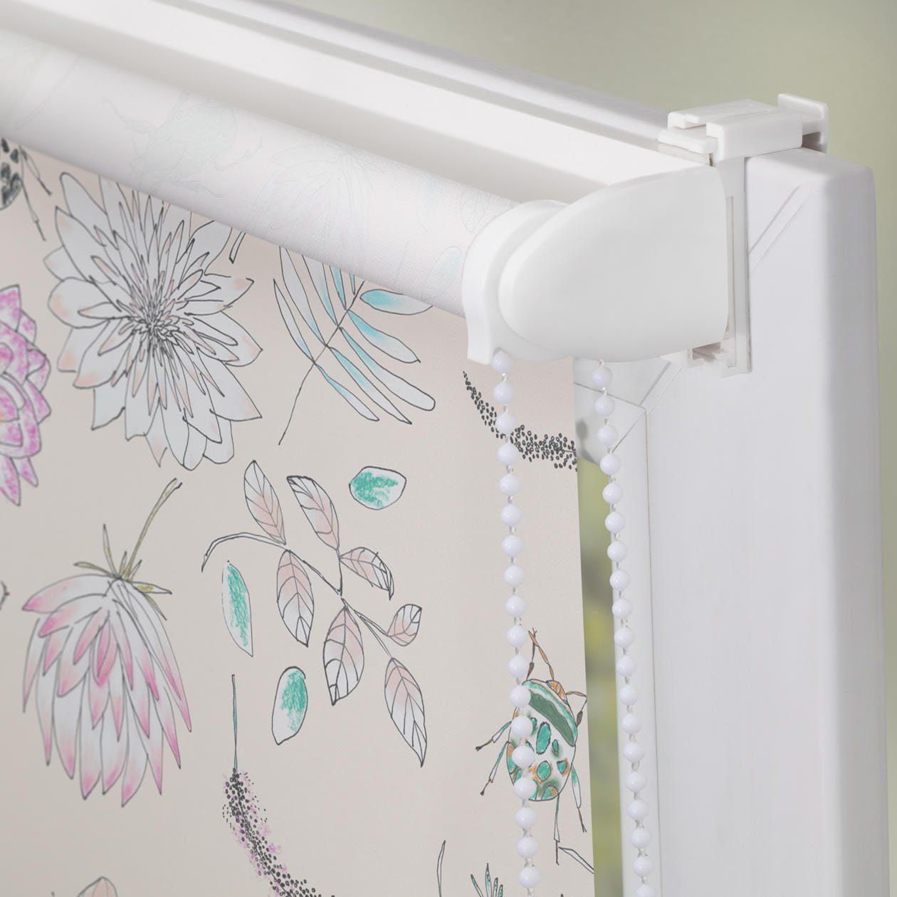 Seitenzugrollo Rollo Klemmfix, ohne Bohren, Verdunkelung, My Bohemian Garden - Bunt, LICHTBLICK ORIGINAL, verdunkelnd, freihängend, Klemmfix