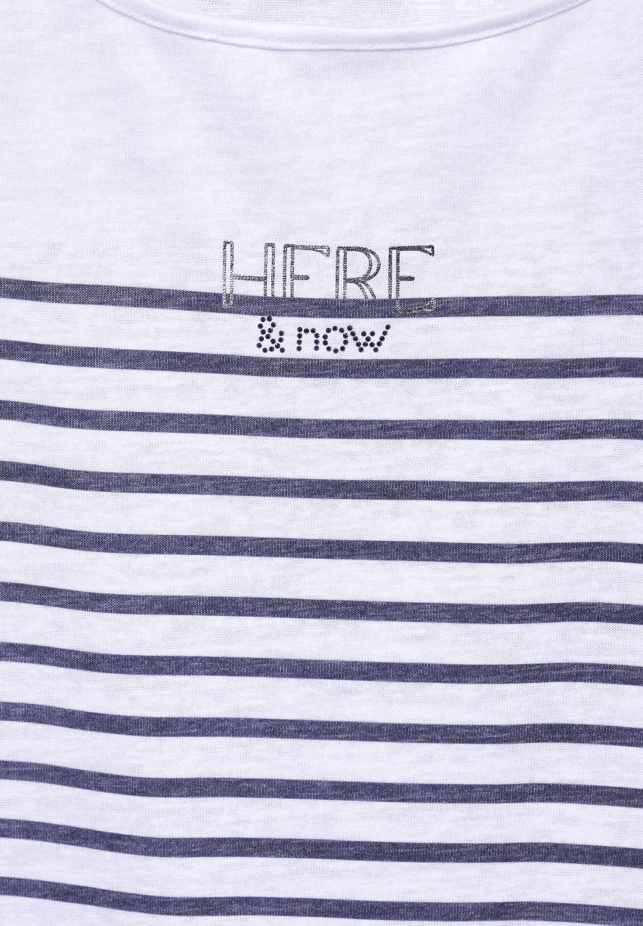 STREET ONE Print-Shirt mit Seitlichen Einschlitzen am Saum