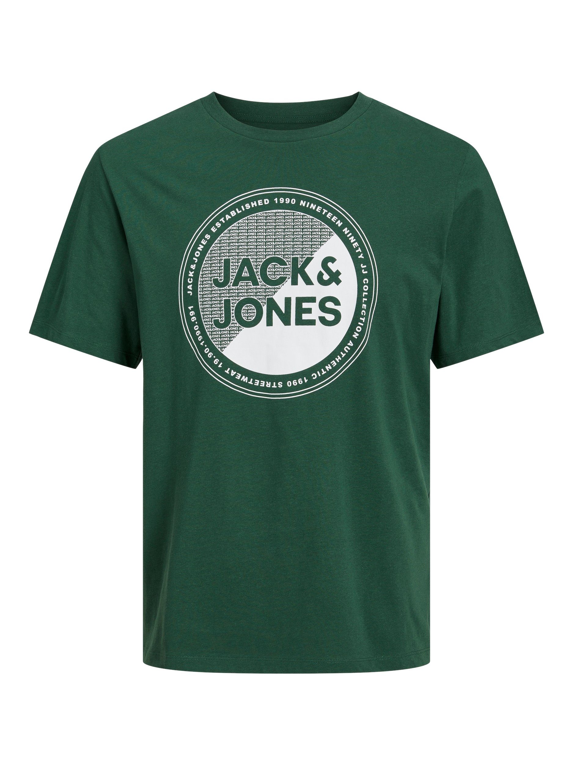 Jack & Jones Rundhalsshirt JJLOYD TEE SS CREW NECK Dark Green