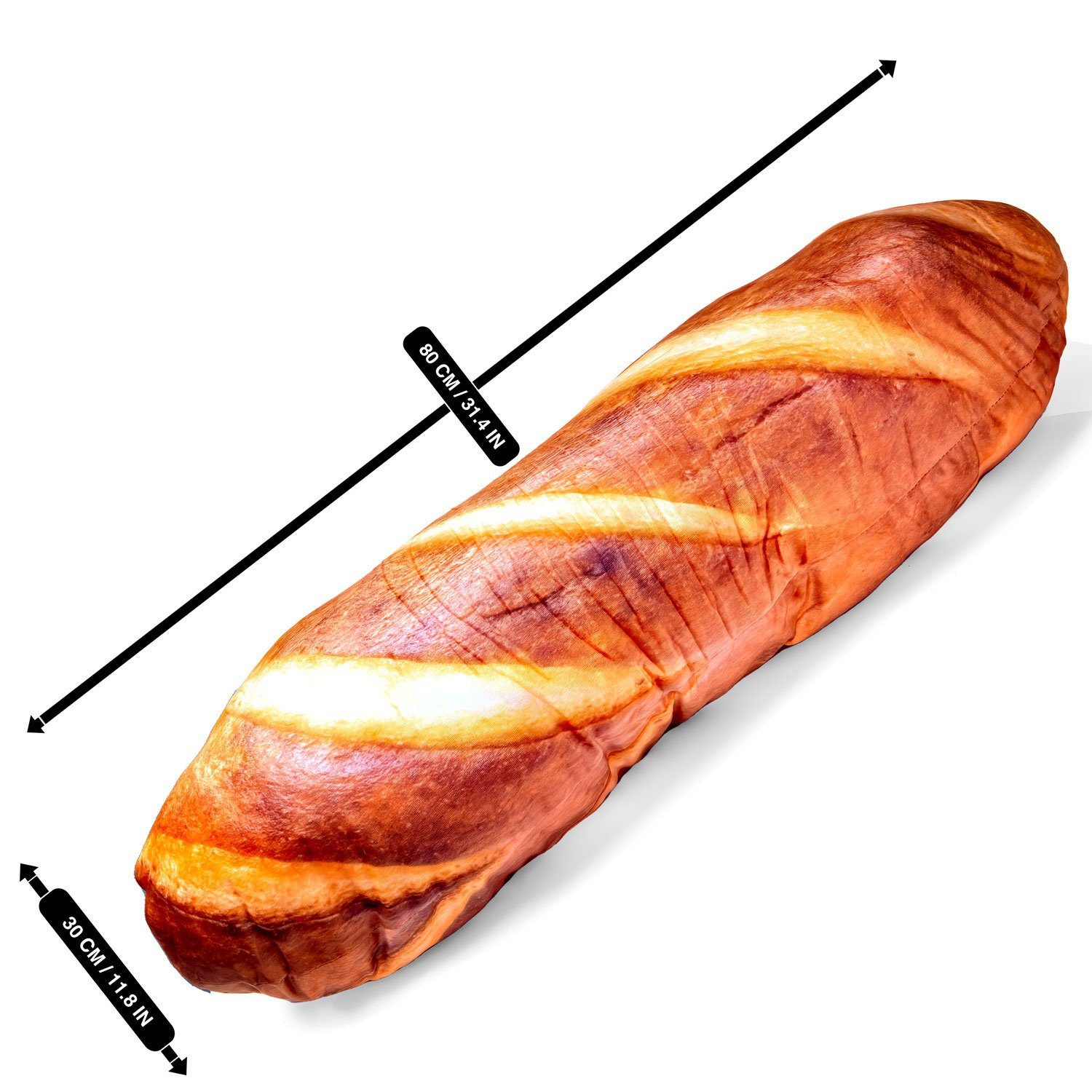 Feluna Sofakissen Baguette-Kissen Brotkissen, Stoffkissen in Brotform Zierkissen – Bild 2 von 5