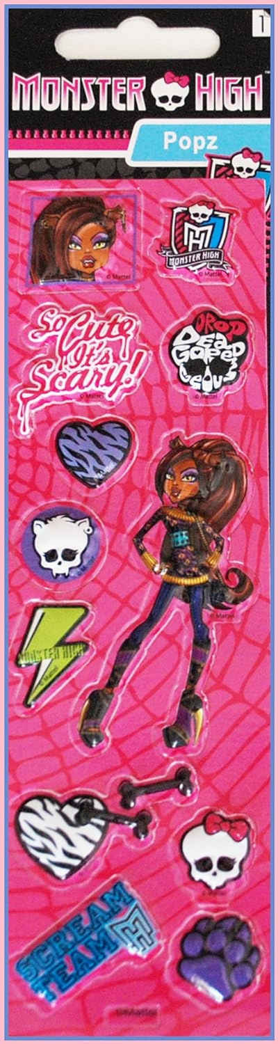 Trendhaus Sticker Monster High Aufkleber Popz -4 fach sortiert- Mitgebsel, (1-tlg)