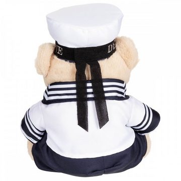 MFH Kuscheltier Teddybär, Marine, mit Anzug und Kappe, ca. 28 cm