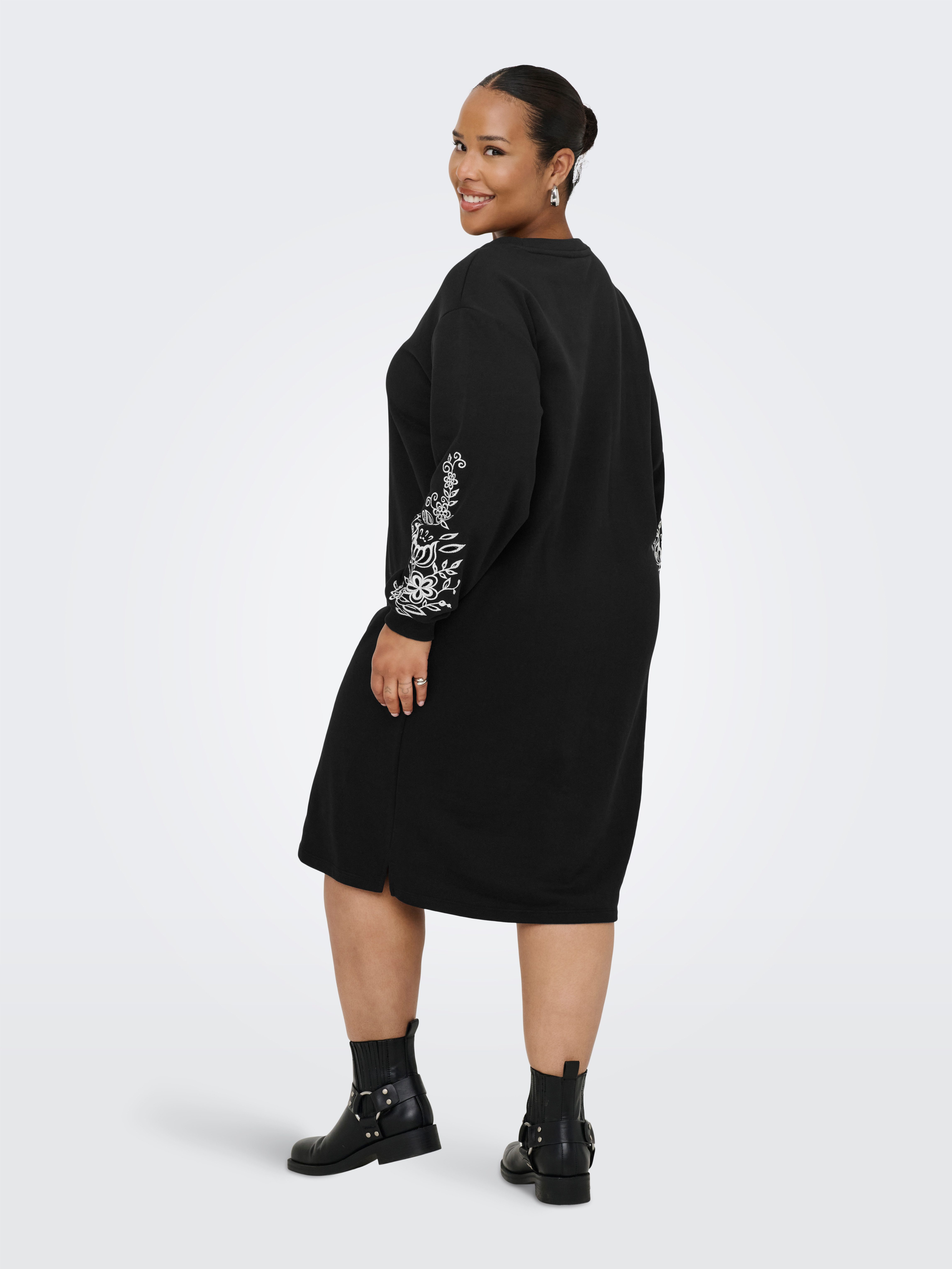 ONLY CARMAKOMA Sweatkleid CARJENNA LS O-NECK günstig online kaufen