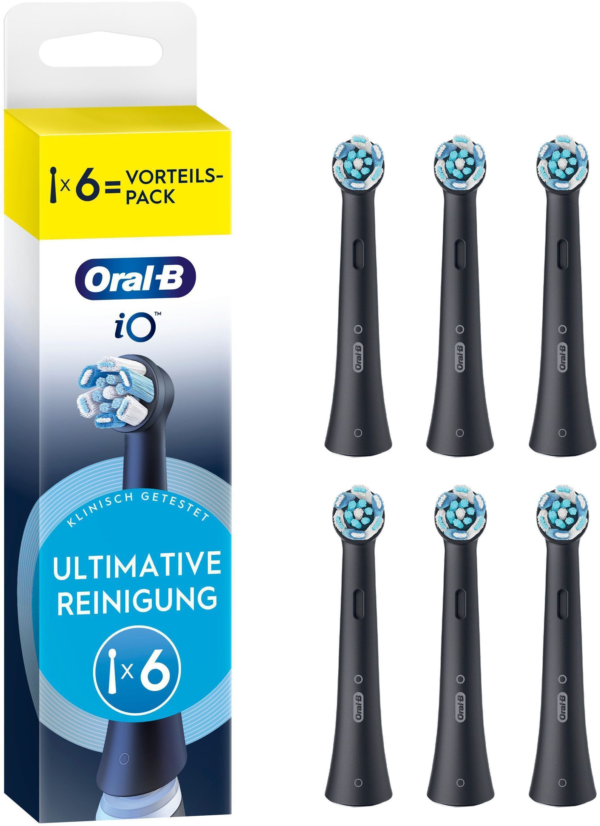 Oral-B Aufsteckbürsten iO Ultimative Reinigung, für fortgeschrittene Tiefenreinigung und Plaque-Entfernung