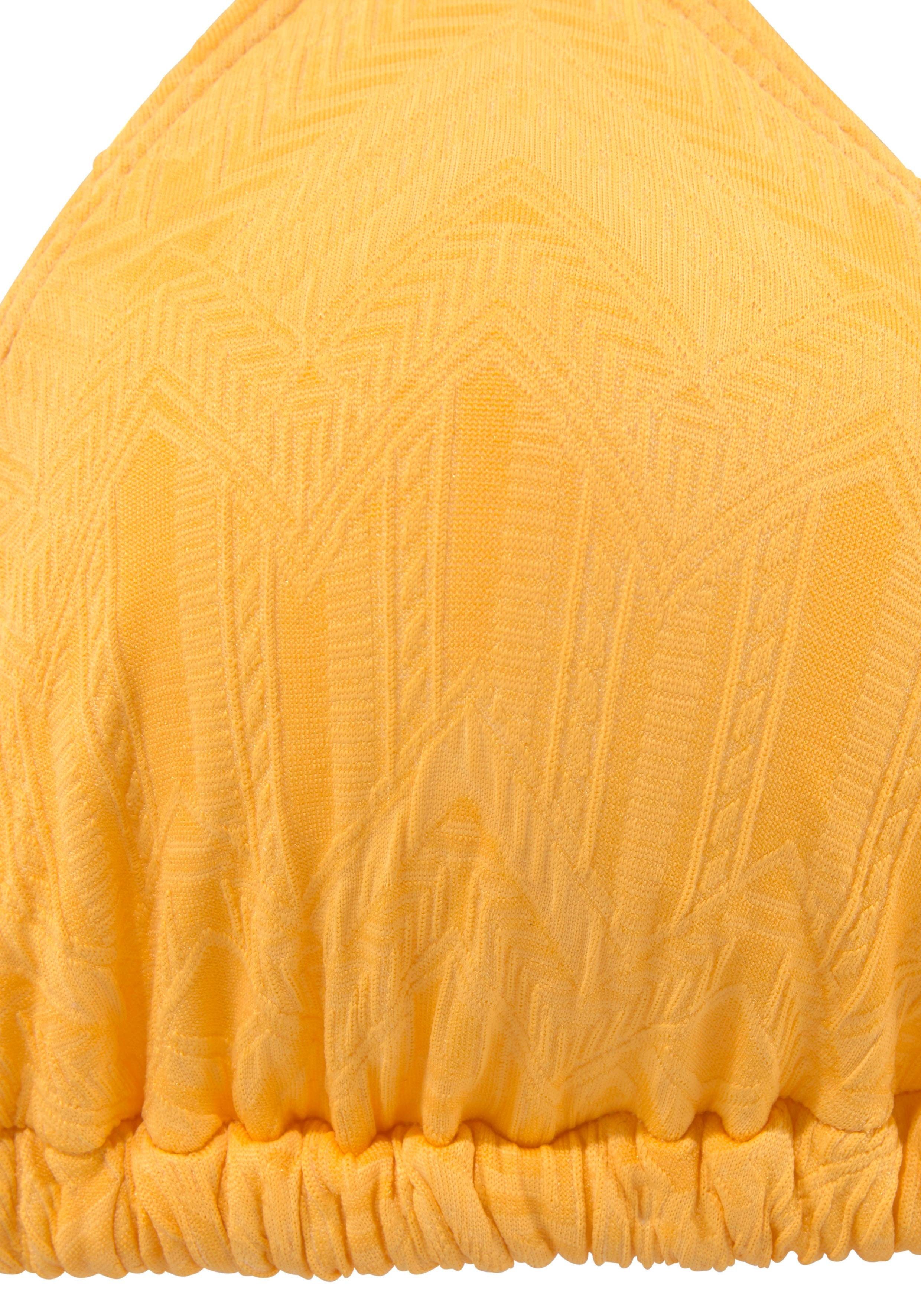 Triangel-Bikini modischer mit Struktur Buffalo gelb