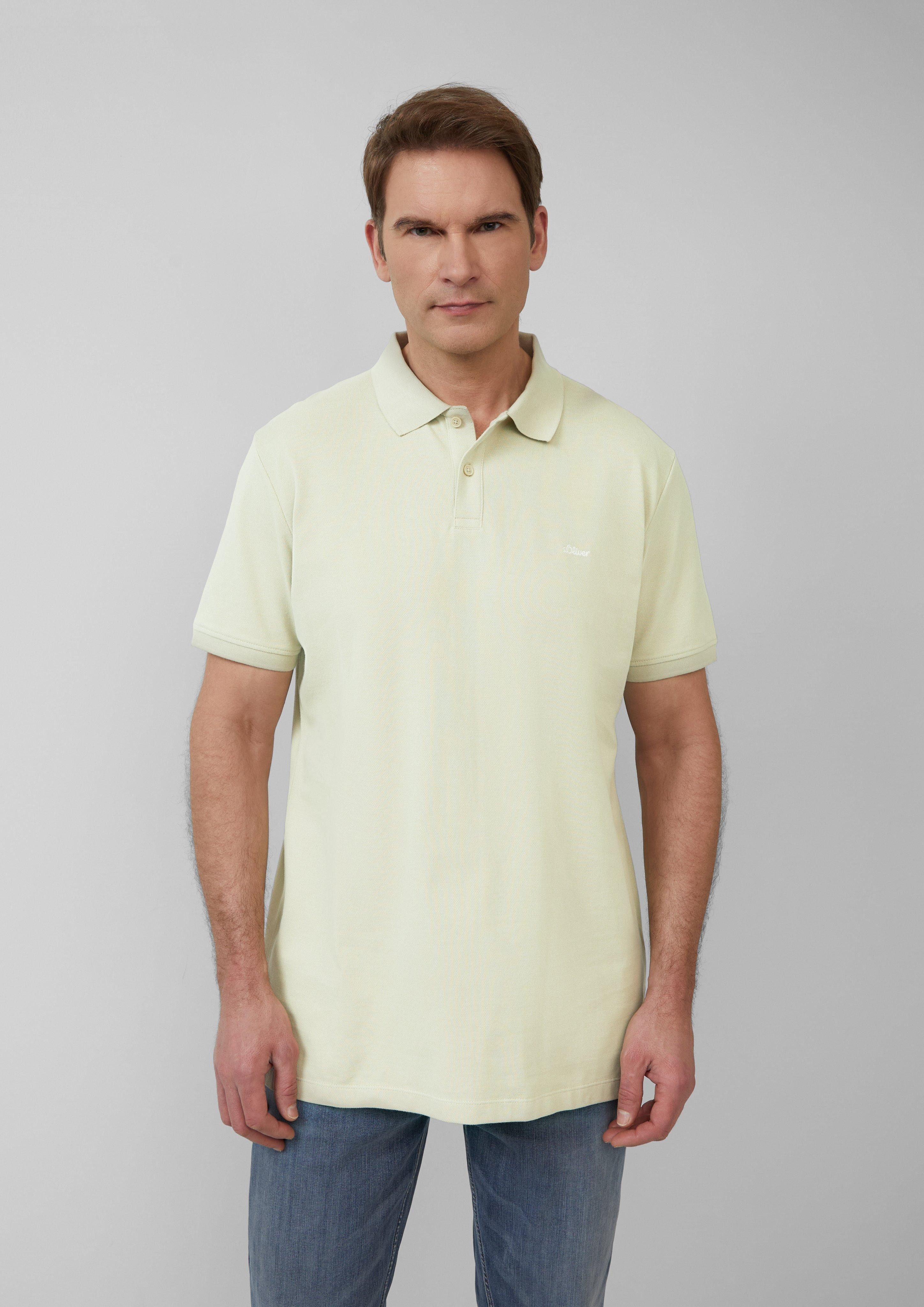 s.Oliver Kurzarmshirt Poloshirt aus Baumwollpiqué Stickerei günstig online kaufen