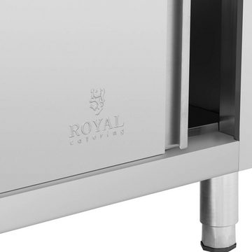 Royal Catering Arbeitstisch Arbeitsschrank Edelstahl - 200x60x85cm - 600kg Tragkraft 3 Schubladen