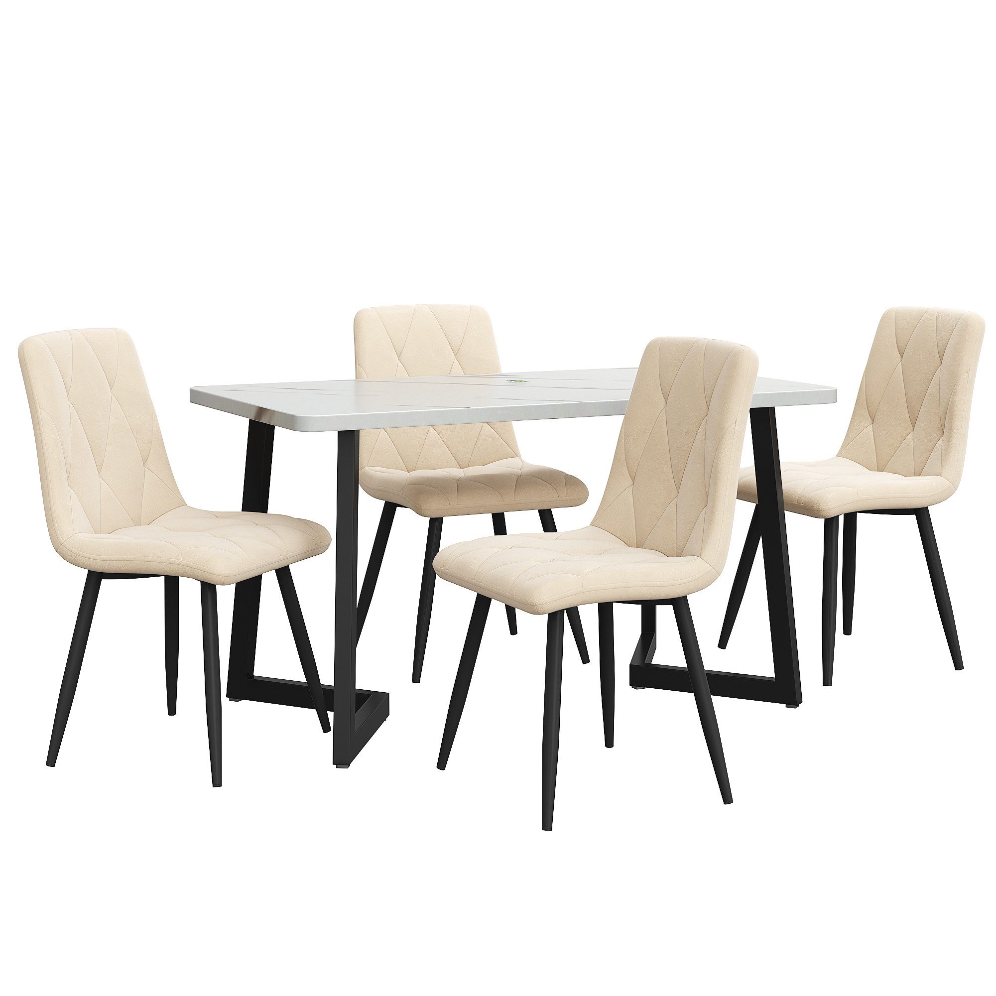 i@home Essgruppe 117×68cm Esstisch mit 4 günstig online kaufen