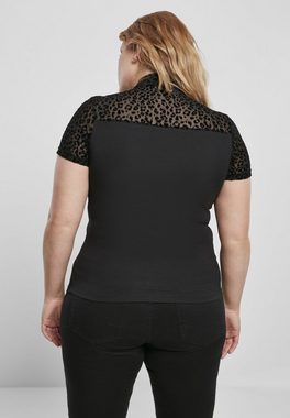 URBAN CLASSICS T-Shirt Frauen Ladies Flock Lace Turtleneck Tee (1-tlg)