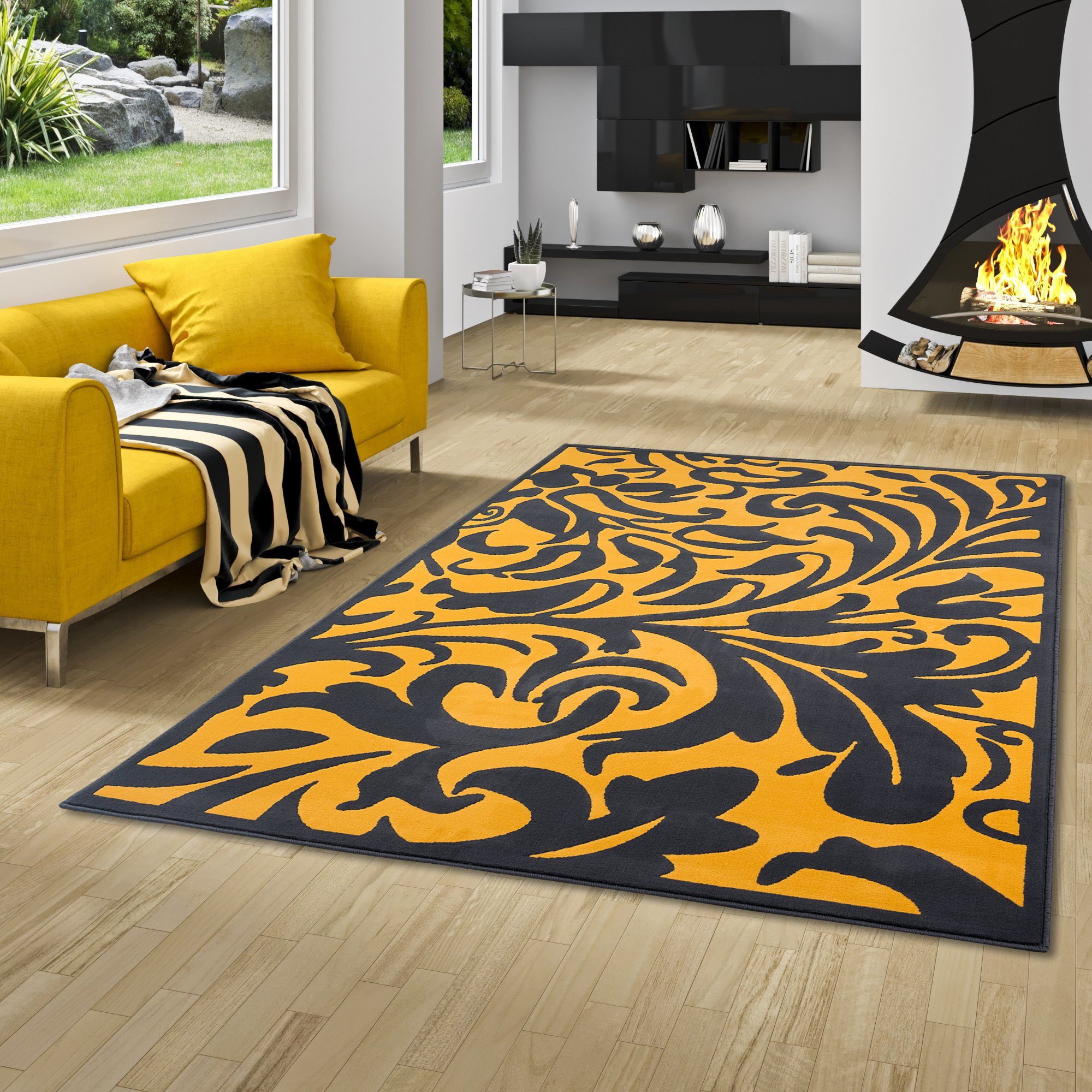Pergamon Designteppich Designer Teppich Passion Barock, Rechteckig, Höhe: 9 mm