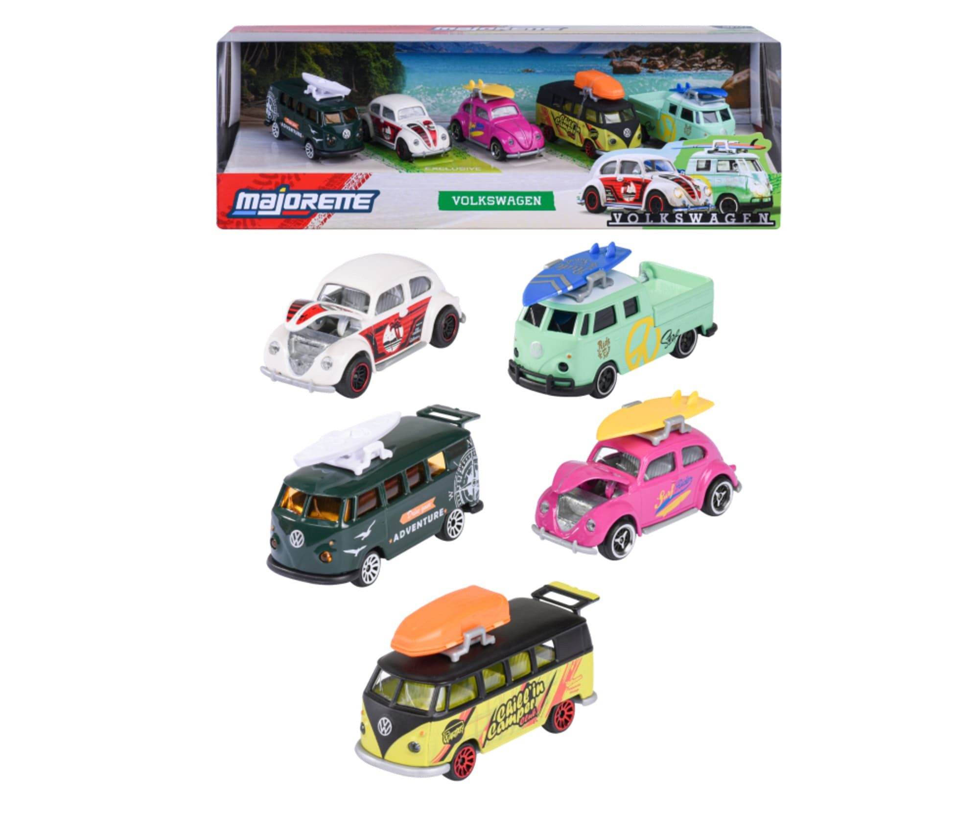 majORETTE Spielzeug-Auto Majorette Volkswagen 5 Pieces Giftpack