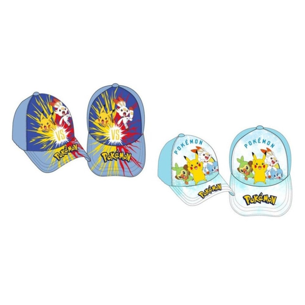 Baseball Cap Pokemon Cap Kinder Kappe Schirmmütze Baseball-Cap Pikachu & Hopplo