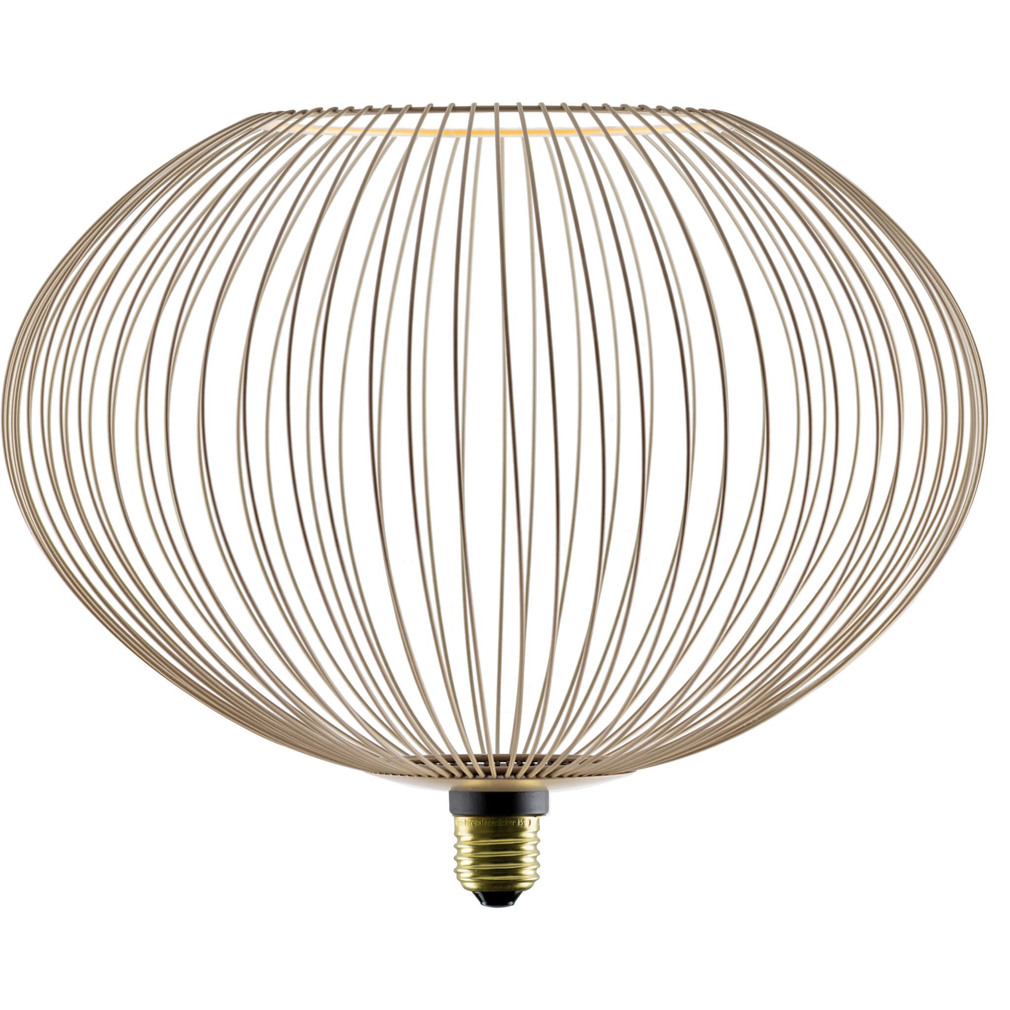 SEGULA LED-Filament LED Floating Filo, E27, 1 St., Extra-Warmweiß, LED Floating Filo Oval 300 sand, E27, 6W, 2200K, 450lm