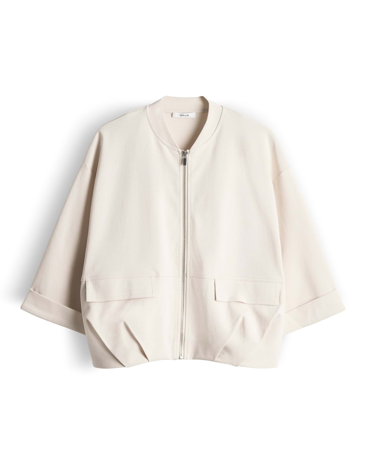 OPUS Sweater Sweatjacke aus Sweatware mit Blouson-Schnitt Pattentaschen und Aufschlag am Ärmel, lässiger Look