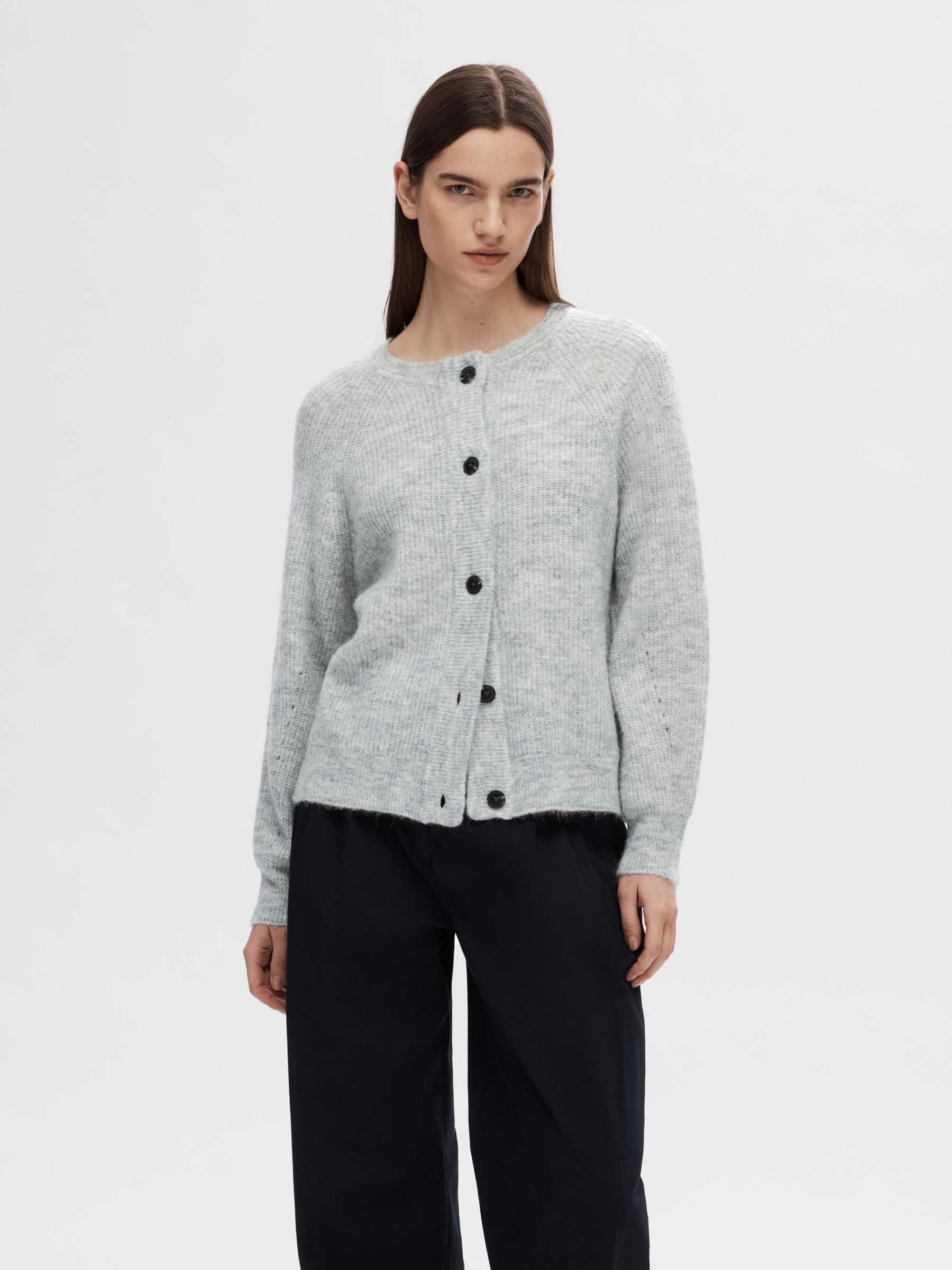 SELECTED FEMME Strickpullover Strickjacke Relaxed Fit günstig online kaufen